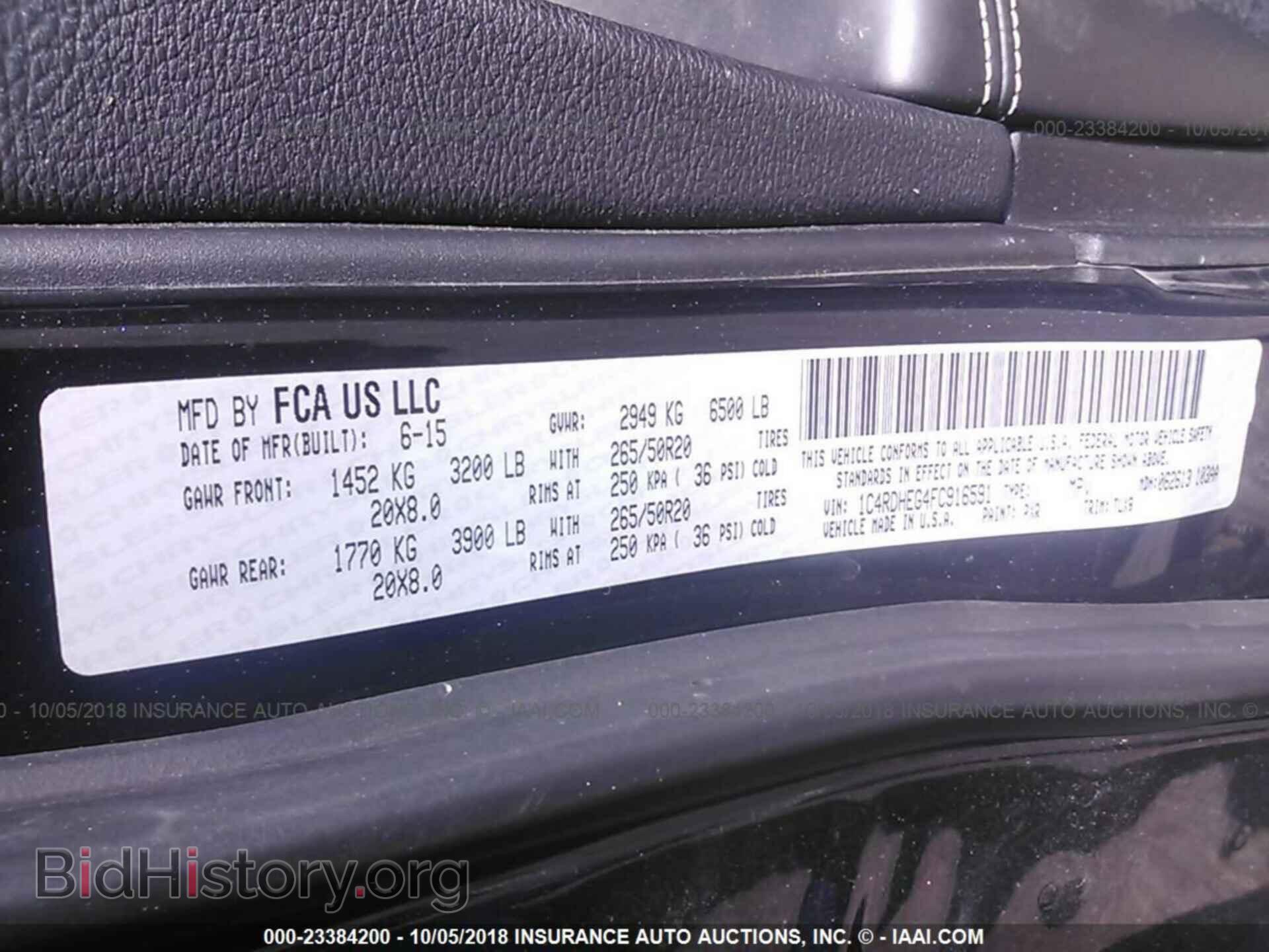2015 DODGE DURANGO - VIN: 1C4RDHEG4FC916591 - Фото 9