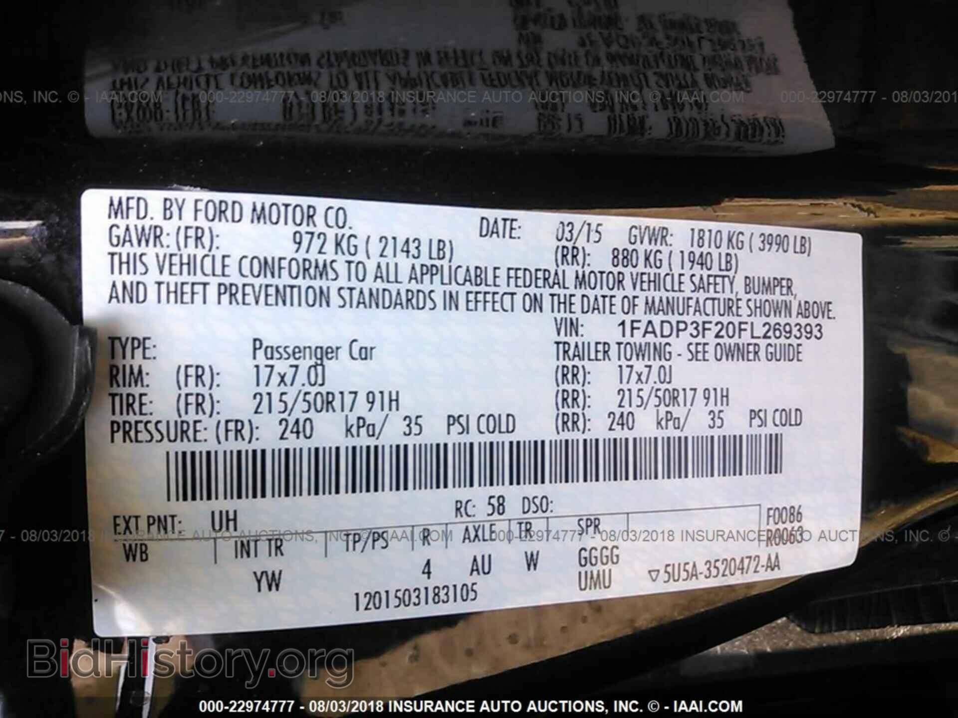 2015 FORD FOCUS - VIN: 1FADP3F20FL269393 - Photo 9