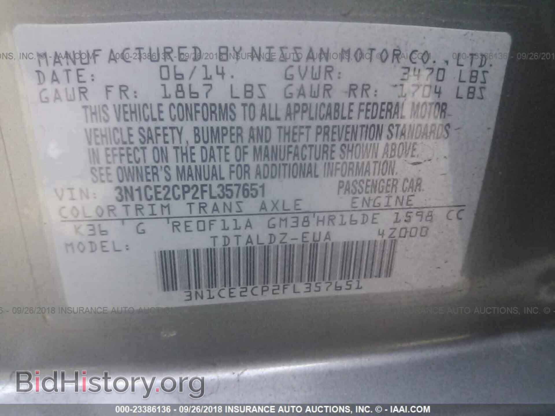 2015 Nissan Versa note - VIN: 3N1CE2CP2FL357651 - Photo 9