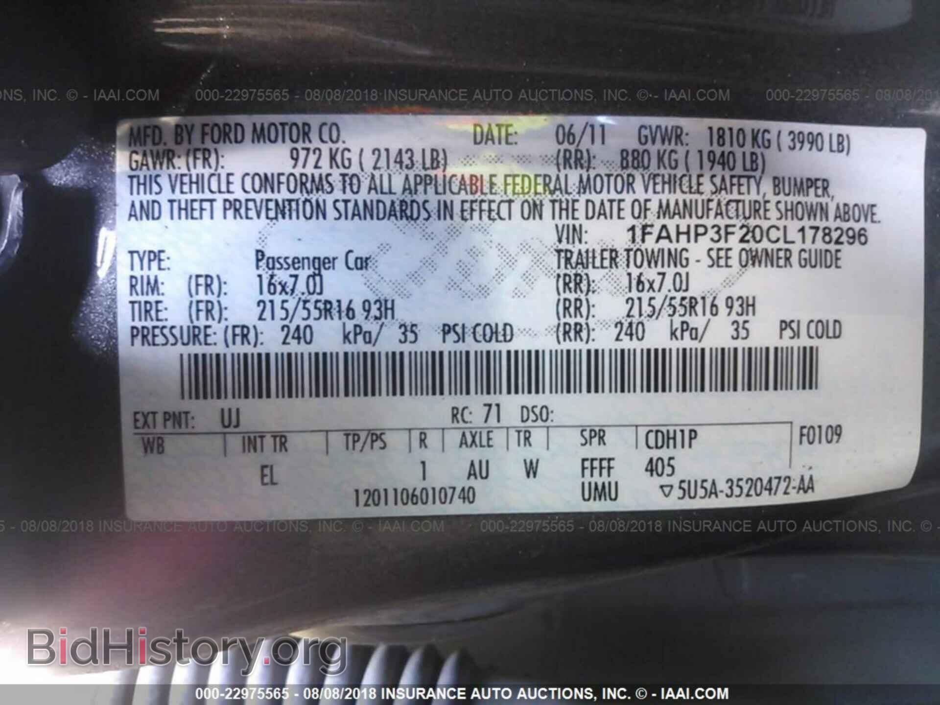 2012 FORD FOCUS - VIN: 1FAHP3F20CL178296 - Photo 9