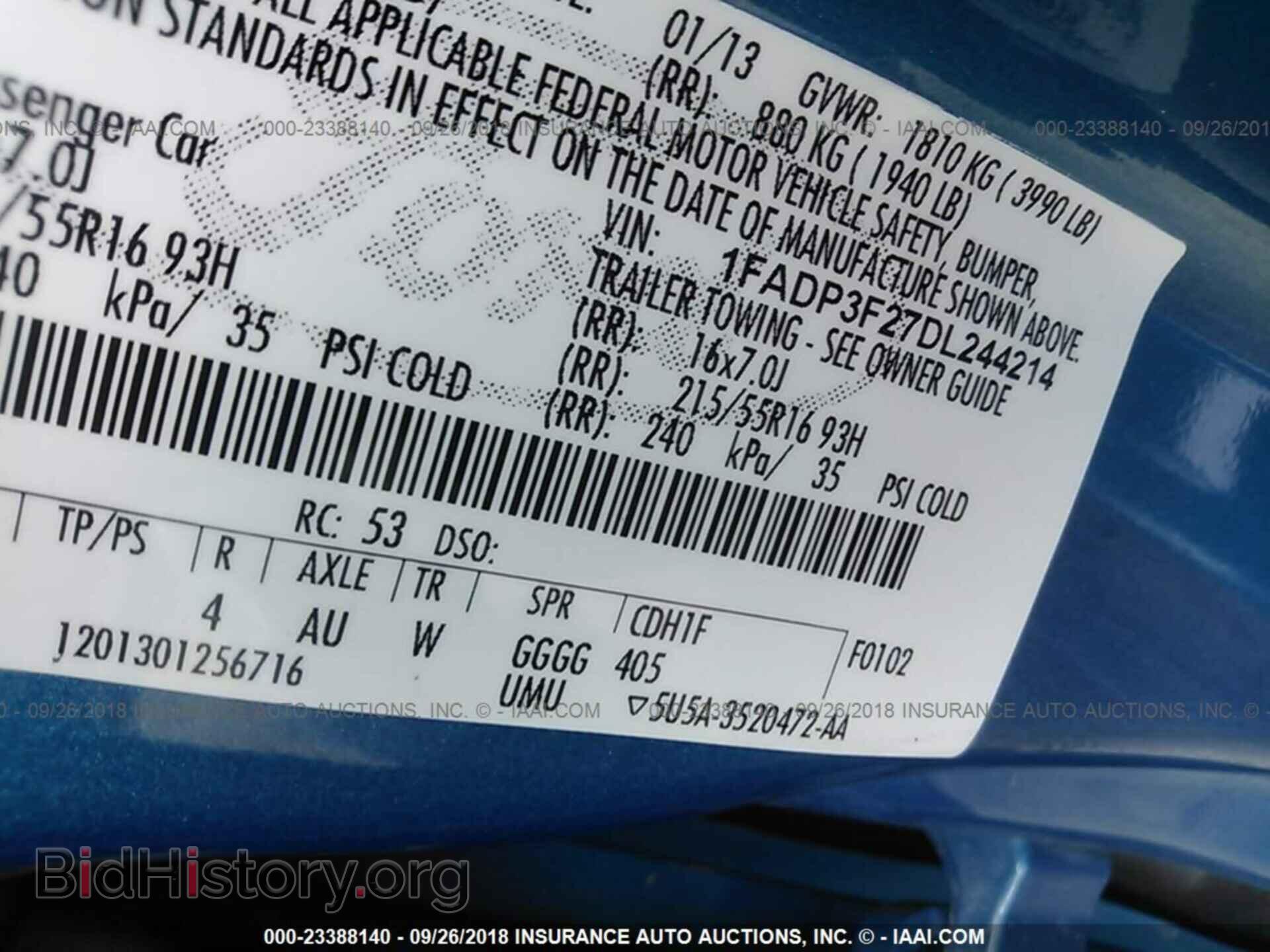 2013 FORD FOCUS - VIN: 1FADP3F27DL244214 - Photo 9