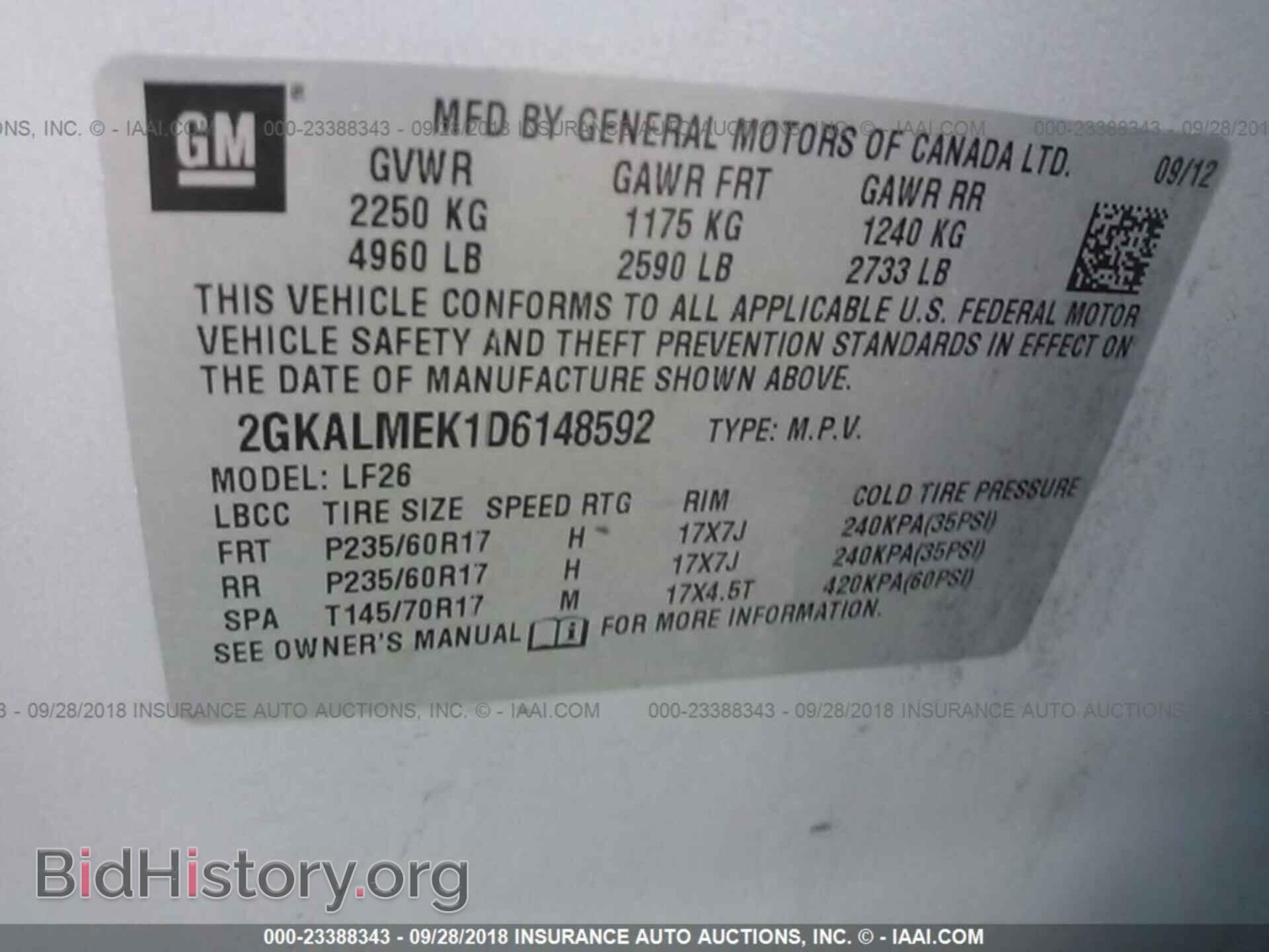 2013 Gmc Terrain - VIN: 2GKALMEK1D6148592 - Photo 9