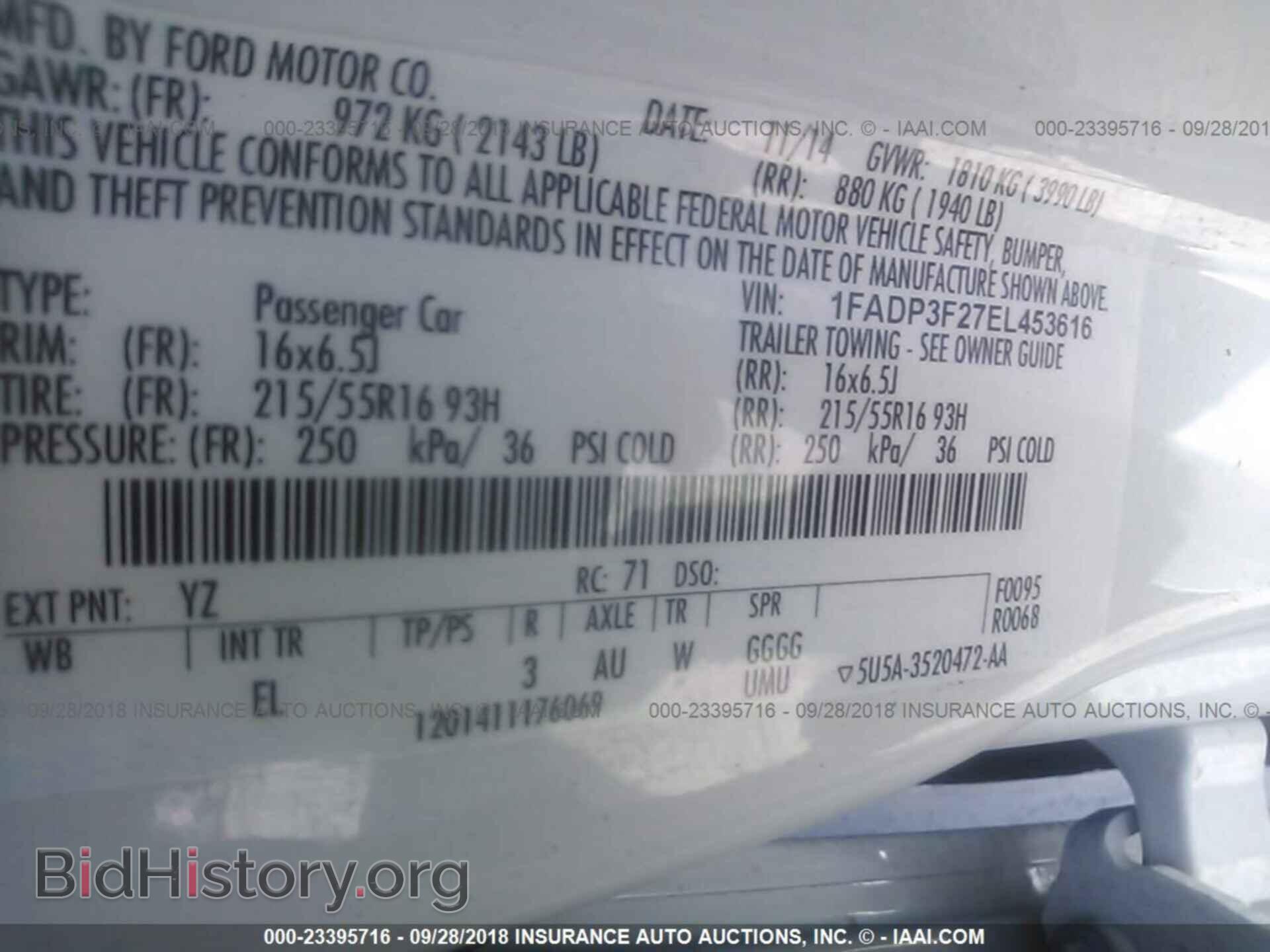 2014 Ford Focus - VIN: 1FADP3F27EL453616 - Фото 9