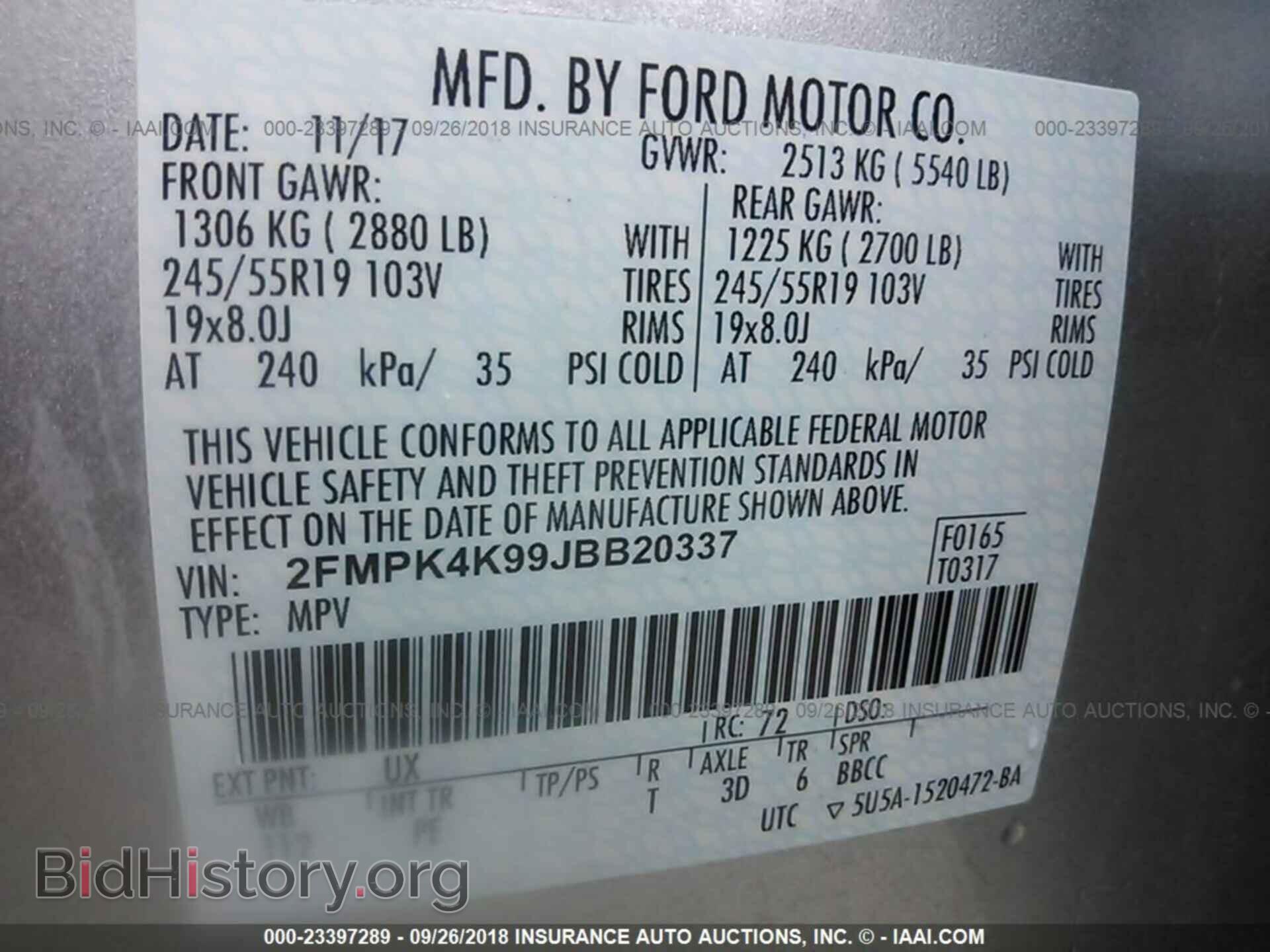 2018 Ford Edge - VIN: 2FMPK4K99JBB20337 - Photo 9