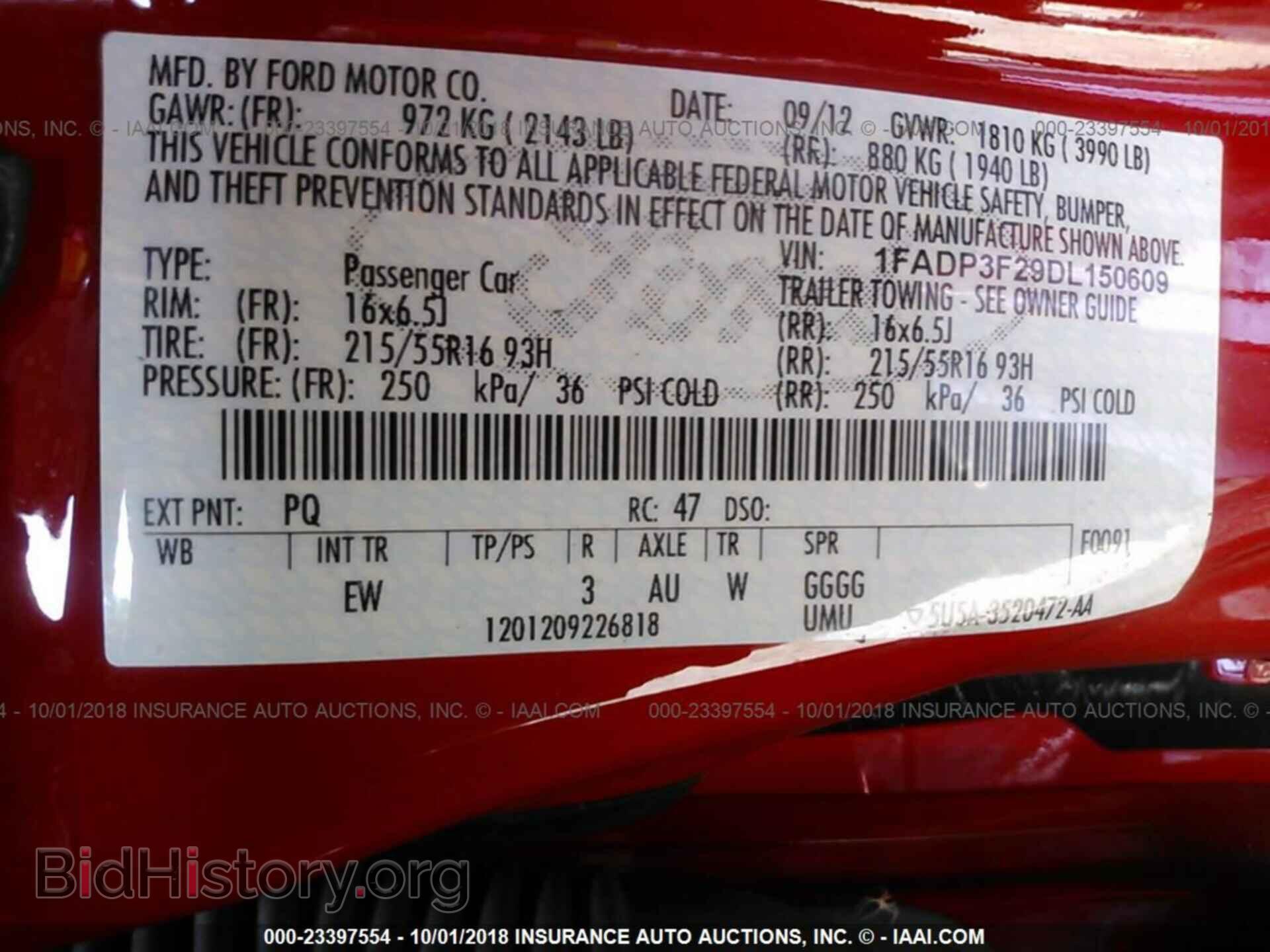 2013 Ford Focus - VIN: 1FADP3F29DL150609 - Фото 9