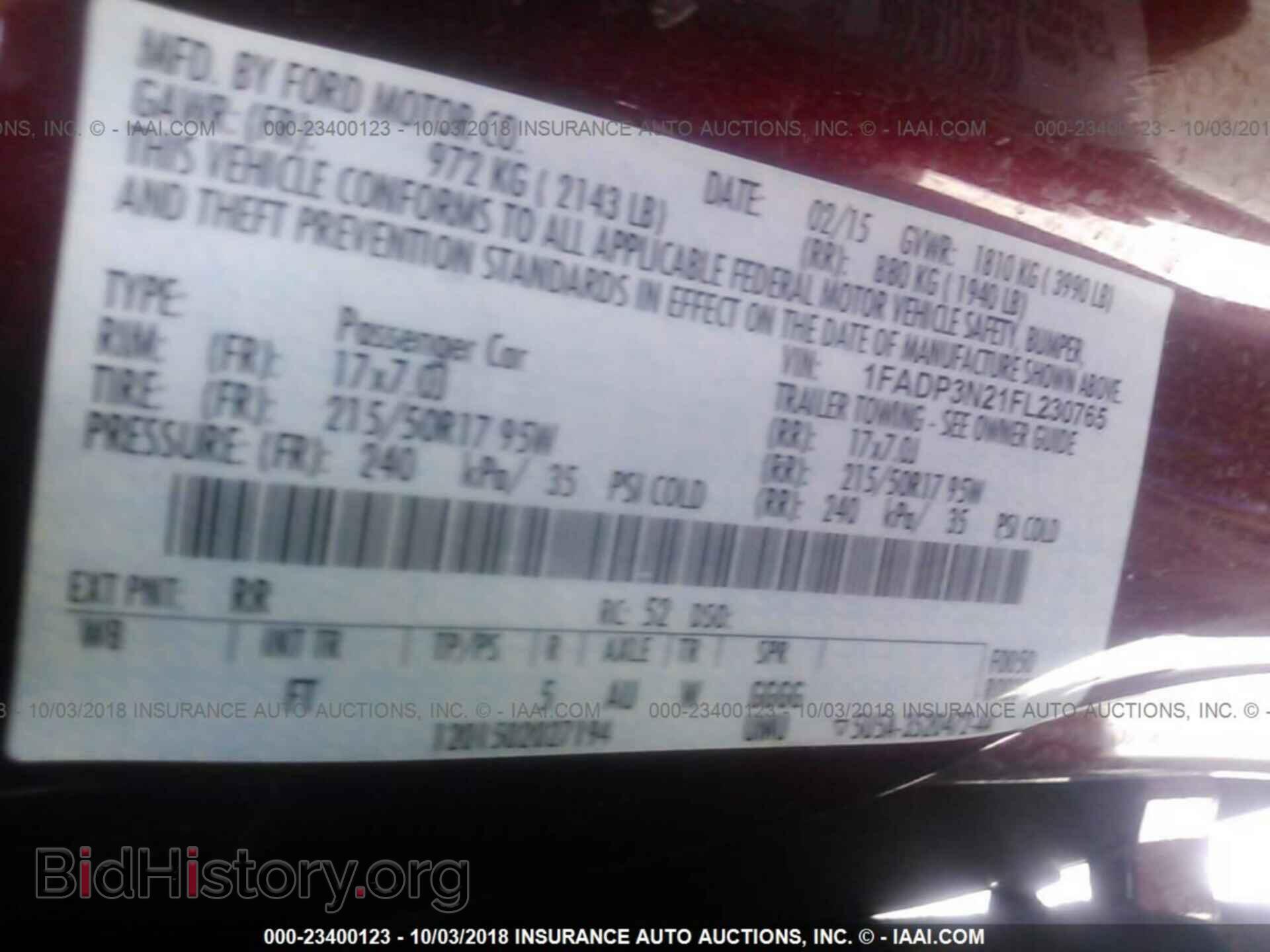 2015 Ford Focus - VIN: 1FADP3N21FL230765 - Photo 9