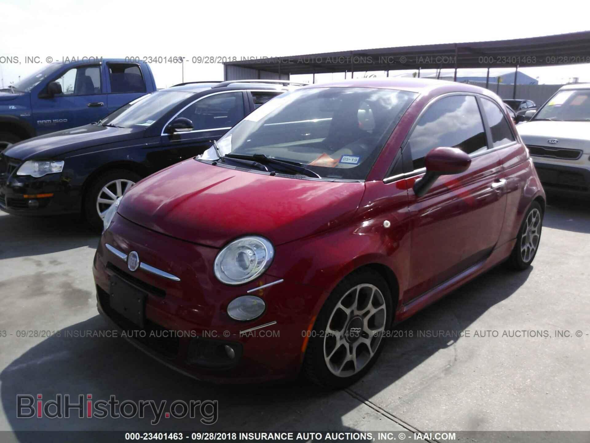 2013 Fiat 500 - VIN: 3C3CFFBR4DT512562 - Фото 2