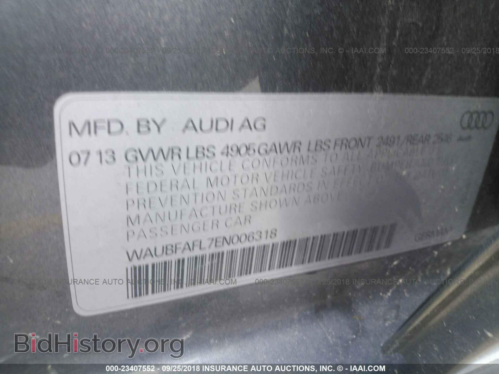 2014 Audi A4 - VIN: WAUBFAFL7EN006318 - Фото 9