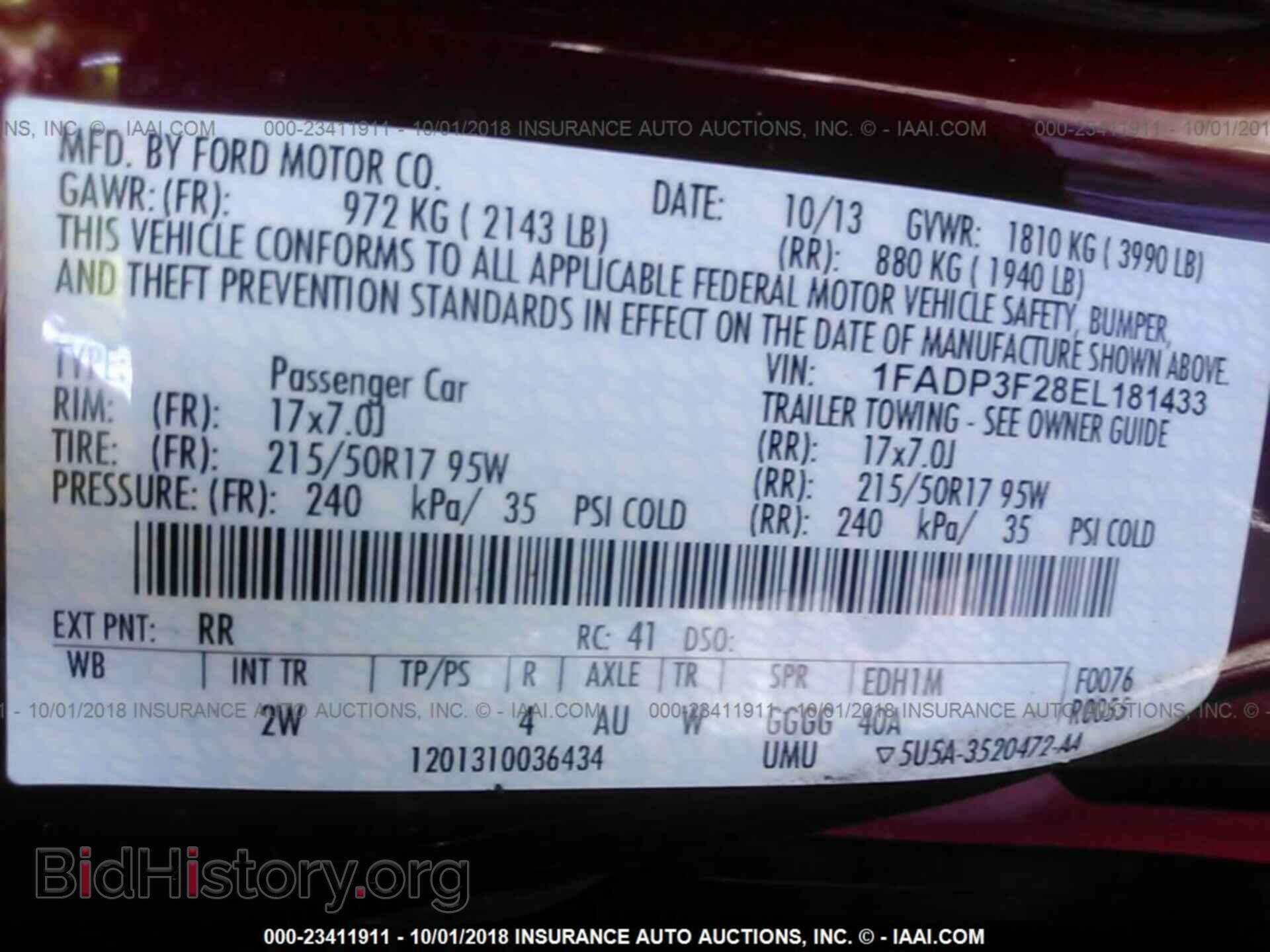 2014 FORD FOCUS - VIN: 1FADP3F28EL181433 - Photo 9