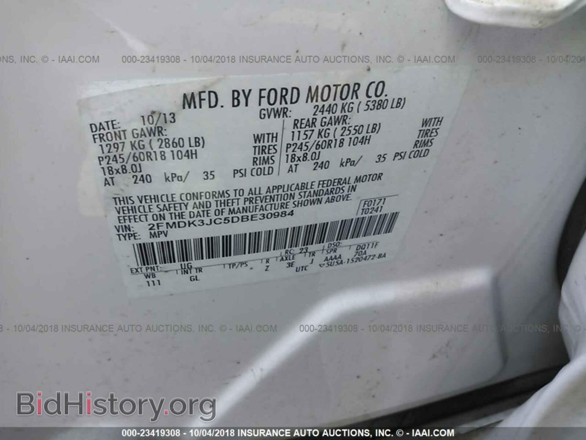 2013 Ford Edge - VIN: 2FMDK3JC5DBE30984 - Photo 9