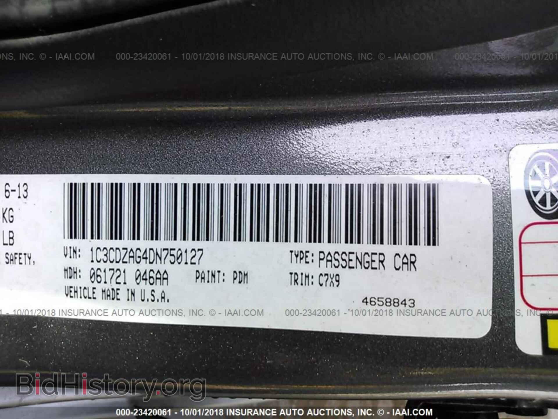 2013 DODGE AVENGER - VIN: 1C3CDZAG4DN750127 - Photo 9
