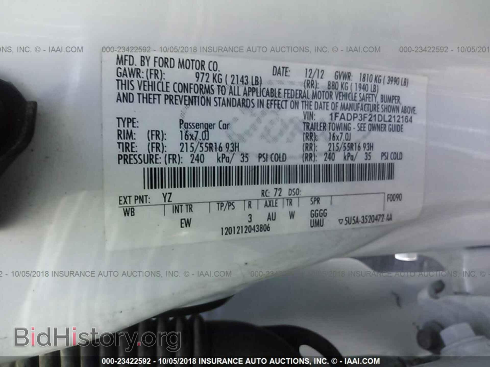 2013 Ford Focus - VIN: 1FADP3F21DL212164 - Фото 9