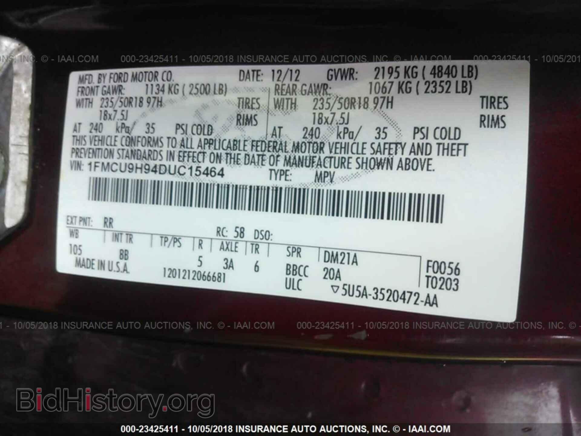 2013 FORD ESCAPE - VIN: 1FMCU9H94DUC15464 - Photo 9