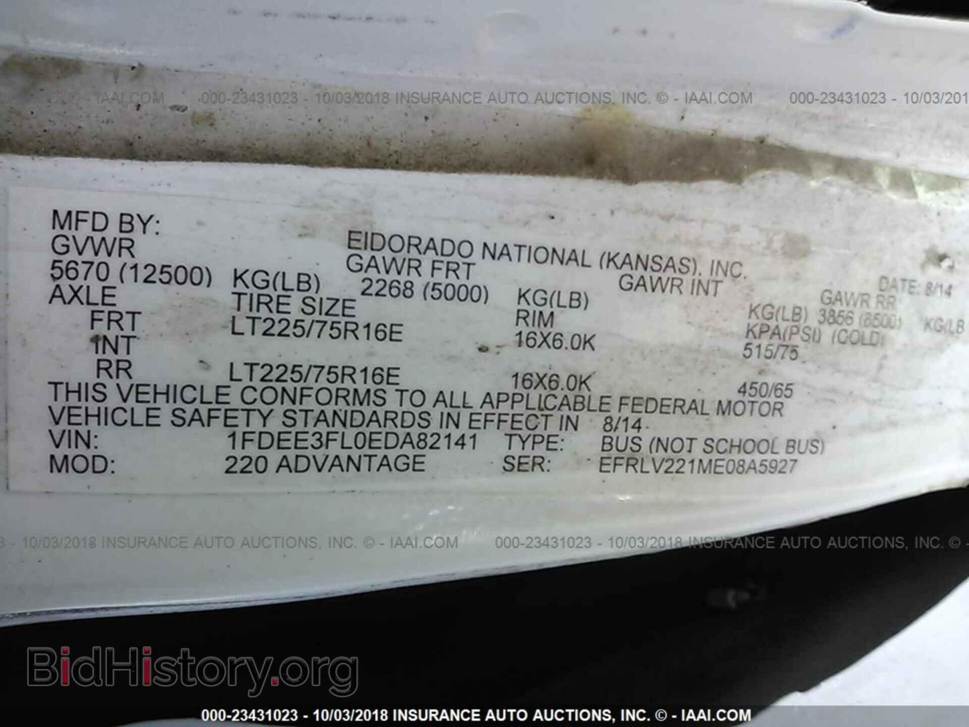2014 FORD ECONOLINE - VIN: 1FDEE3FL0EDA82141 - Фото 10