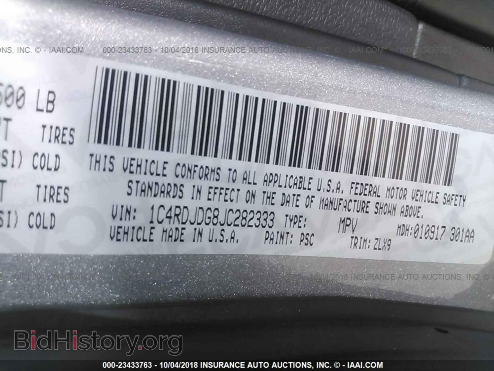 2018 Dodge Durango - VIN: 1C4RDJDG8JC282333 - Фото 9