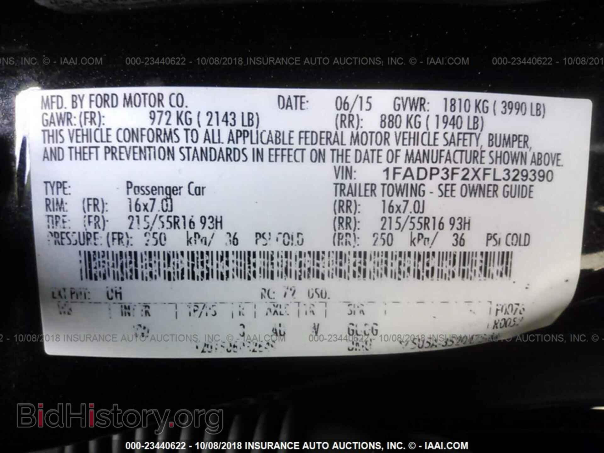 2015 FORD FOCUS - VIN: 1FADP3F2XFL329390 - Photo 9