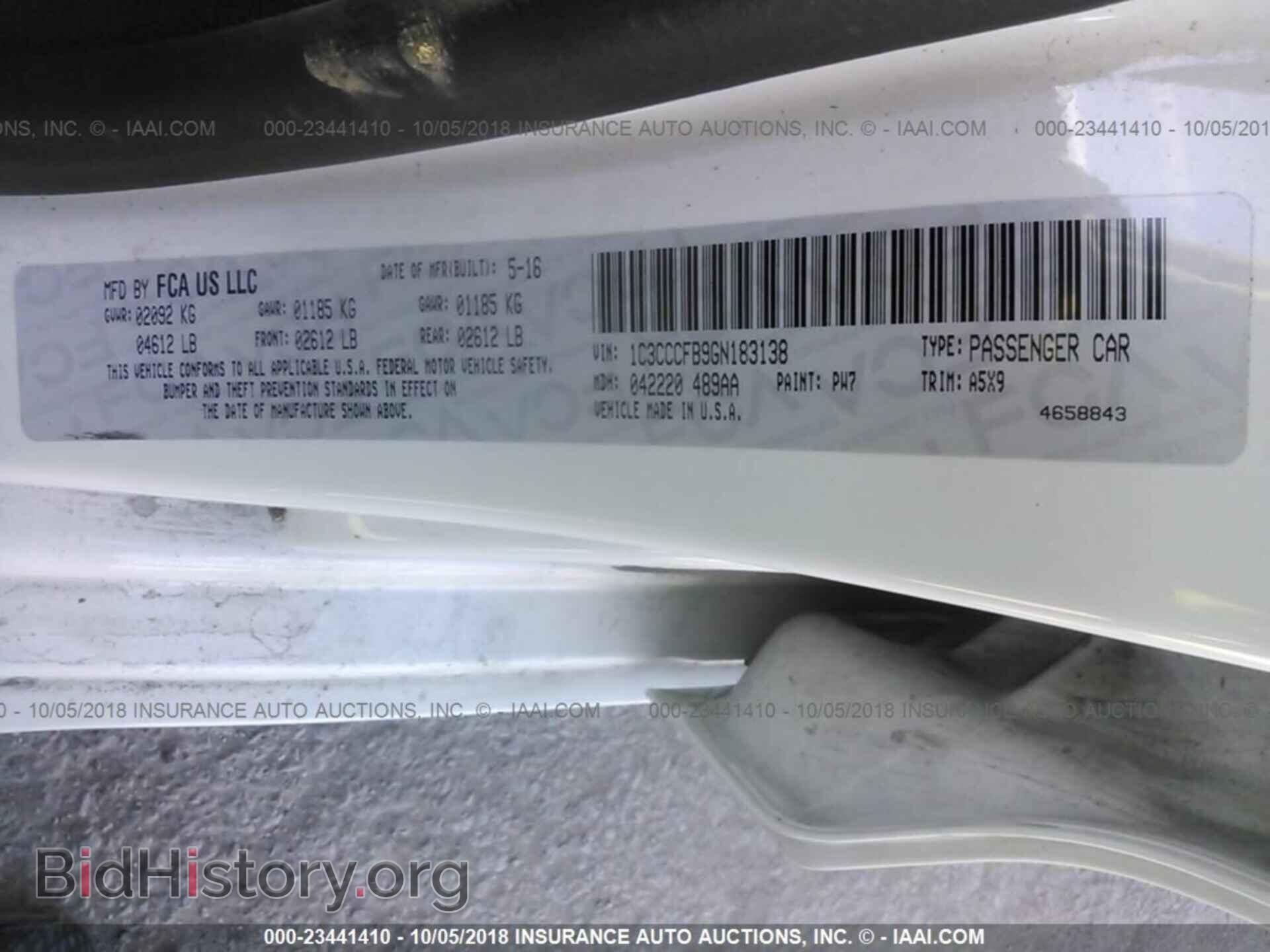 2016 Chrysler 200 - VIN: 1C3CCCFB9GN183138 - Photo 9