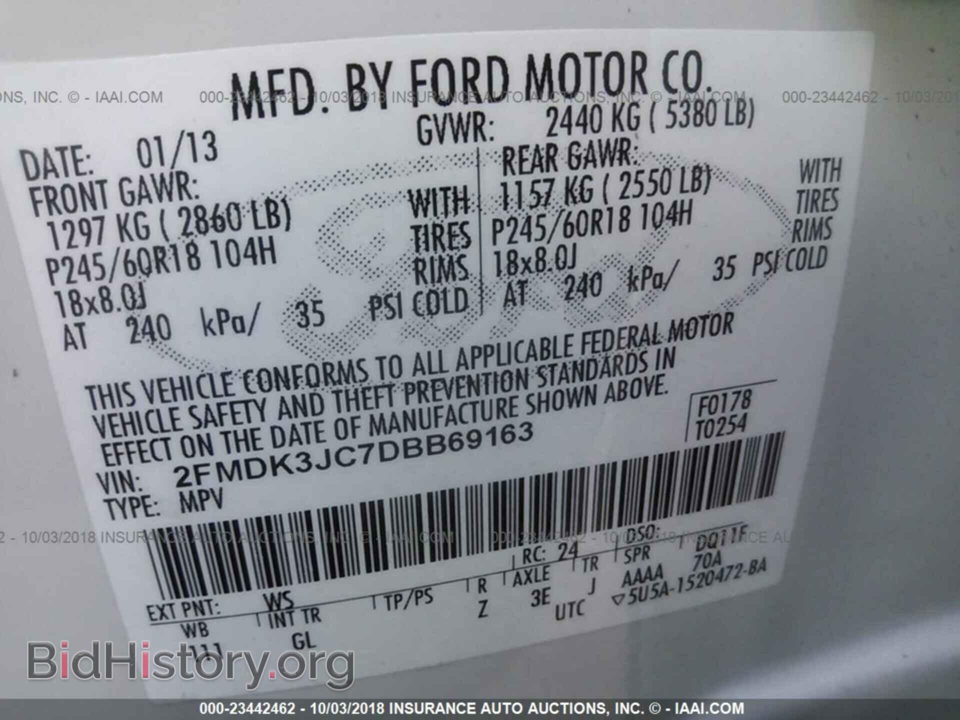 2013 Ford Edge - VIN: 2FMDK3JC7DBB69163 - Photo 9