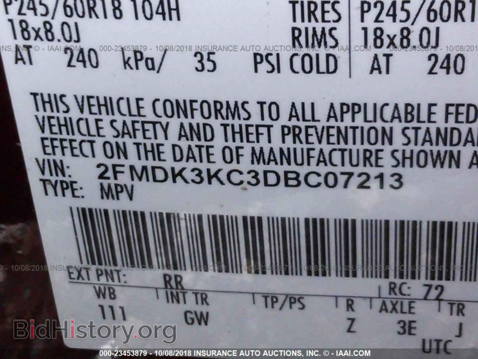 2013 Ford Edge - VIN: 2FMDK3KC3DBC07213 - Фото 9