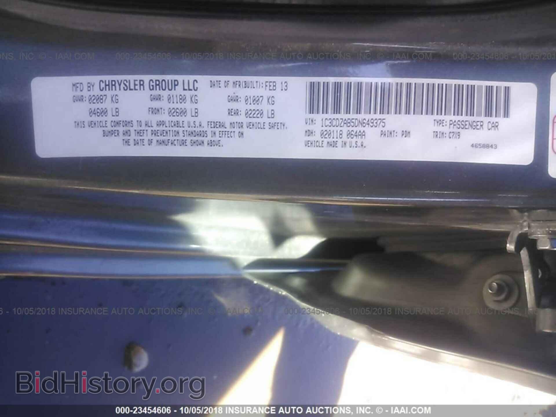 2013 Dodge Avenger - VIN: 1C3CDZAB5DN649375 - Фото 9