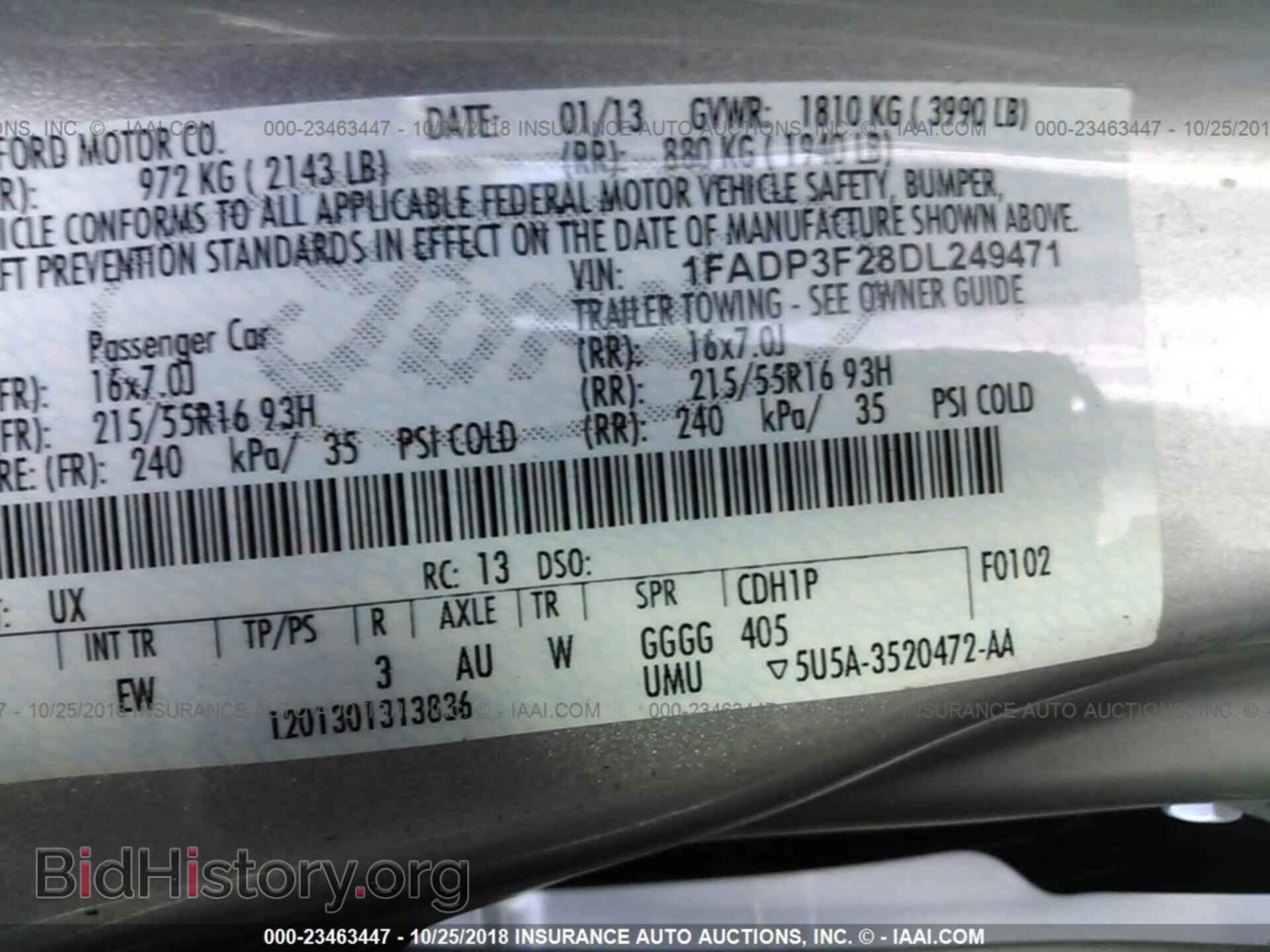 2013 Ford Focus - VIN: 1FADP3F28DL249471 - Фото 9