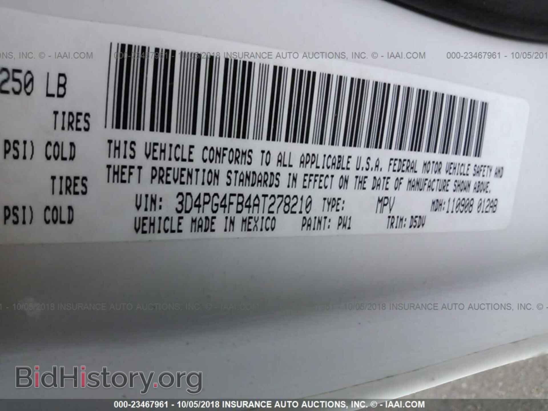 2010 DODGE JOURNEY - VIN: 3D4PG4FB4AT278210 - Фото 9
