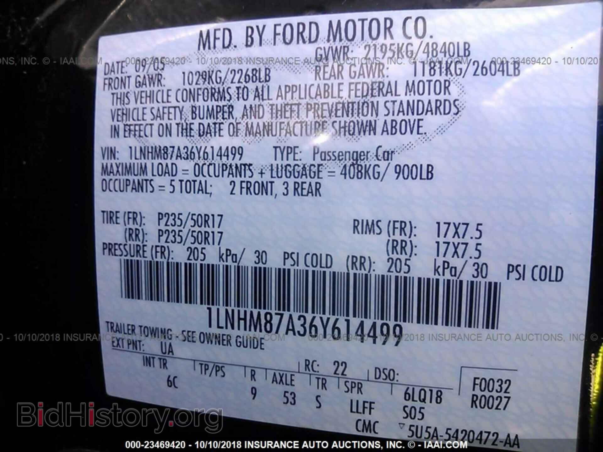 2006 LINCOLN LS - VIN: 1LNHM87A36Y614499 - Фото 9