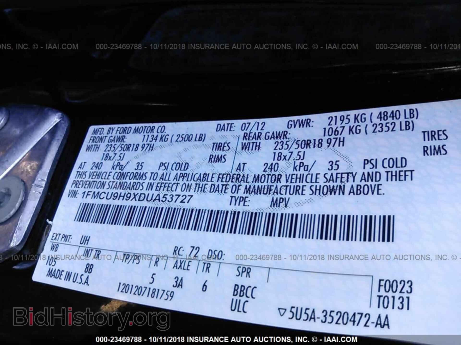 2013 Ford Escape - VIN: 1FMCU9H9XDUA53727 - Photo 9
