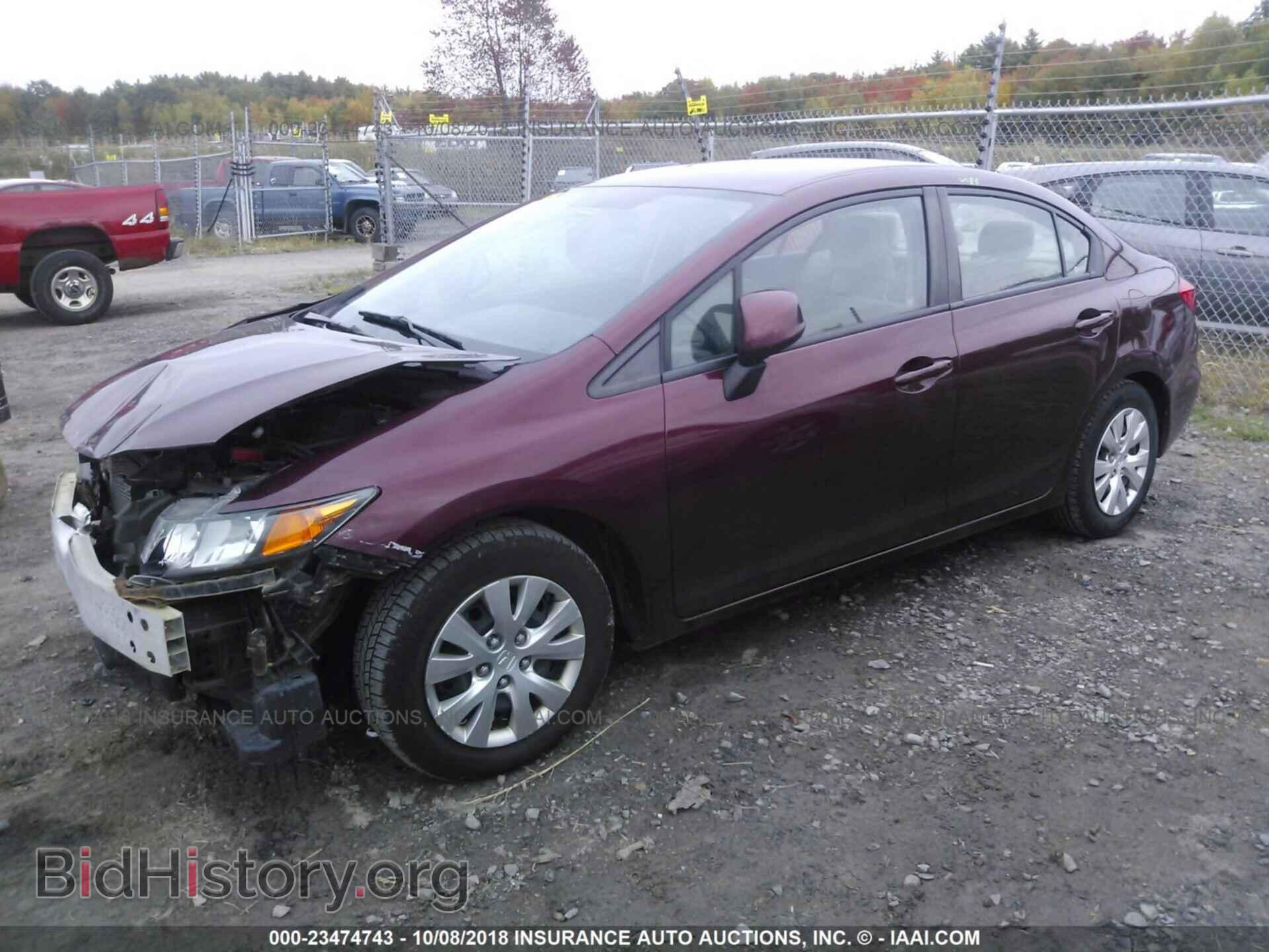 2012 Honda Civic - VIN: 2HGFB2F55CH552095 - Фото 2