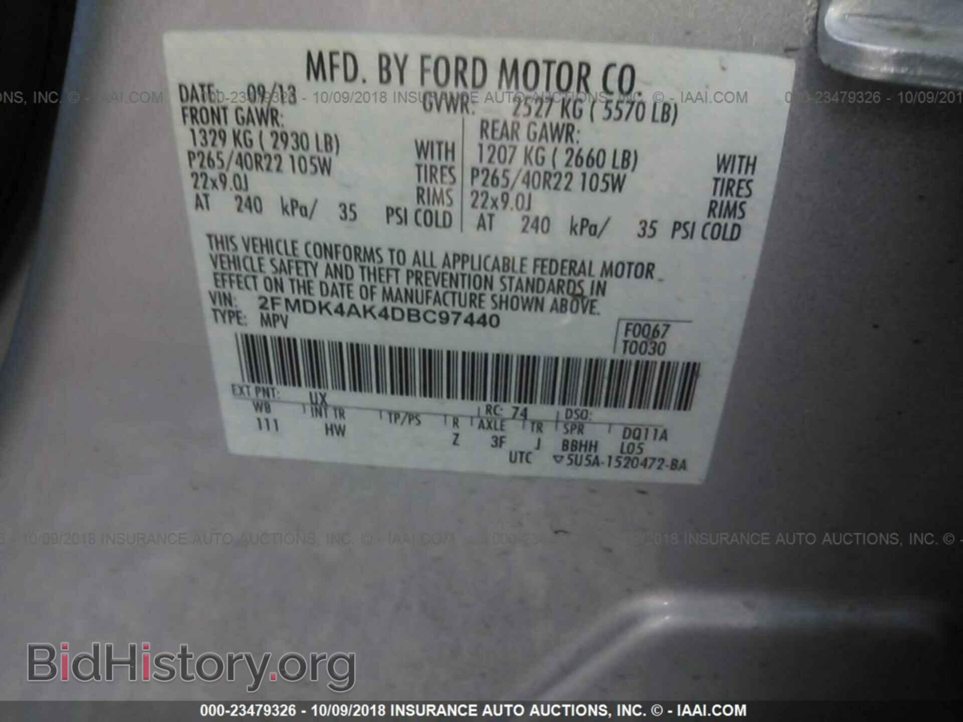 2013 Ford Edge - VIN: 2FMDK4AK4DBC97440 - Photo 9