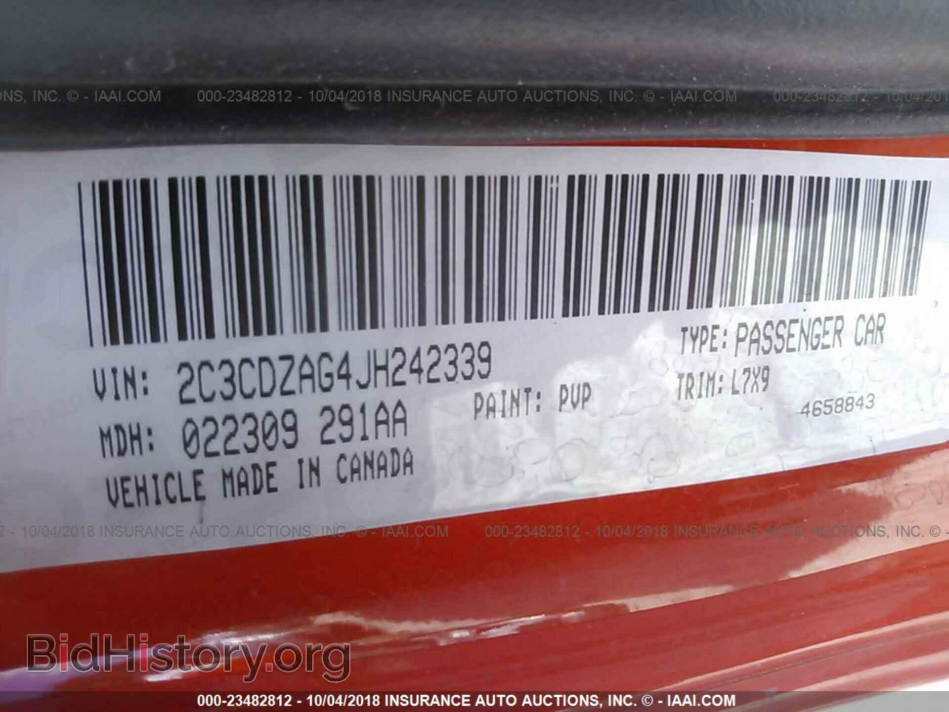 2018 Dodge Challenger - VIN: 2C3CDZAG4JH242339 - Фото 9