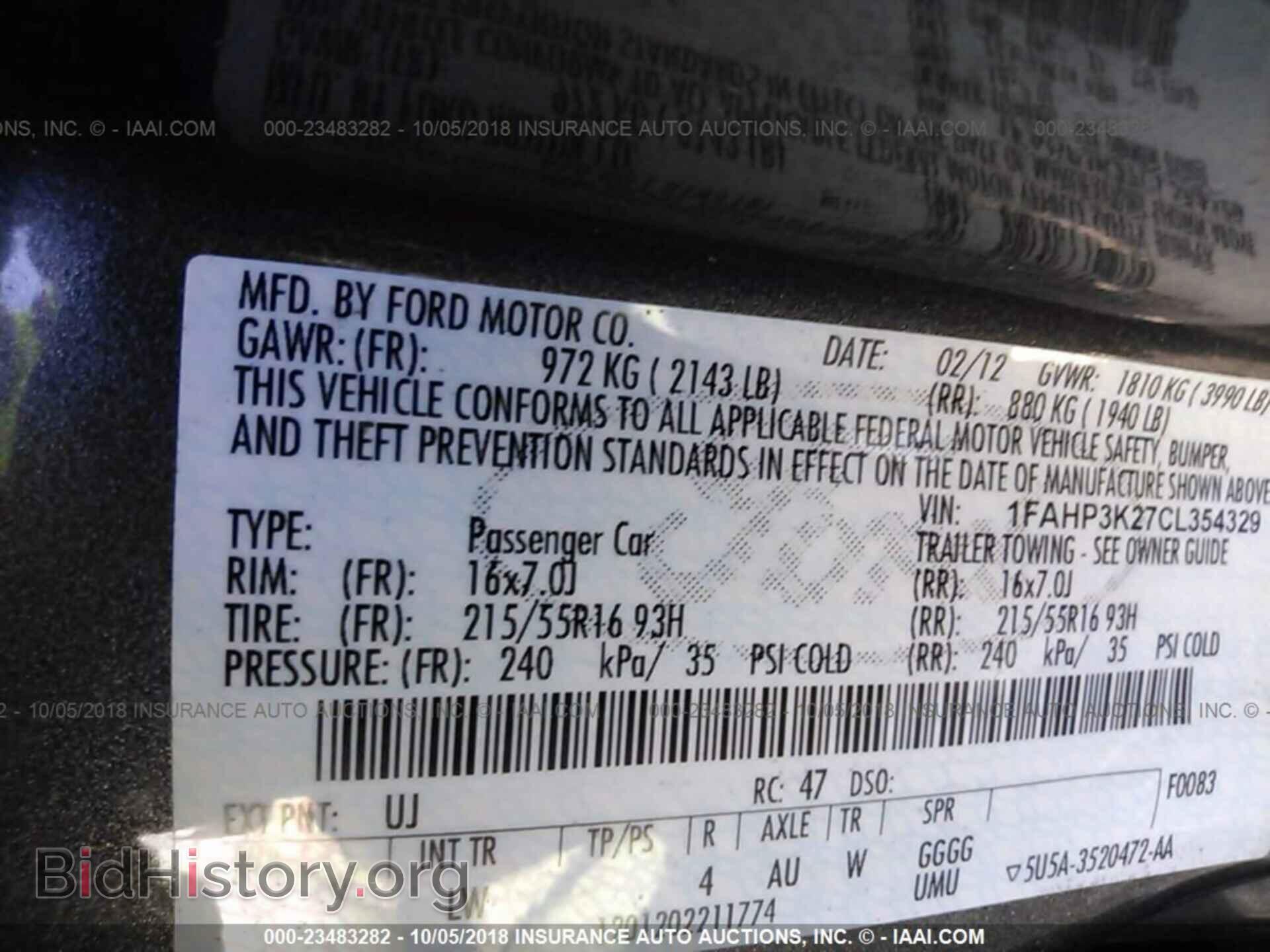 2012 Ford Focus - VIN: 1FAHP3K27CL354329 - Фото 9