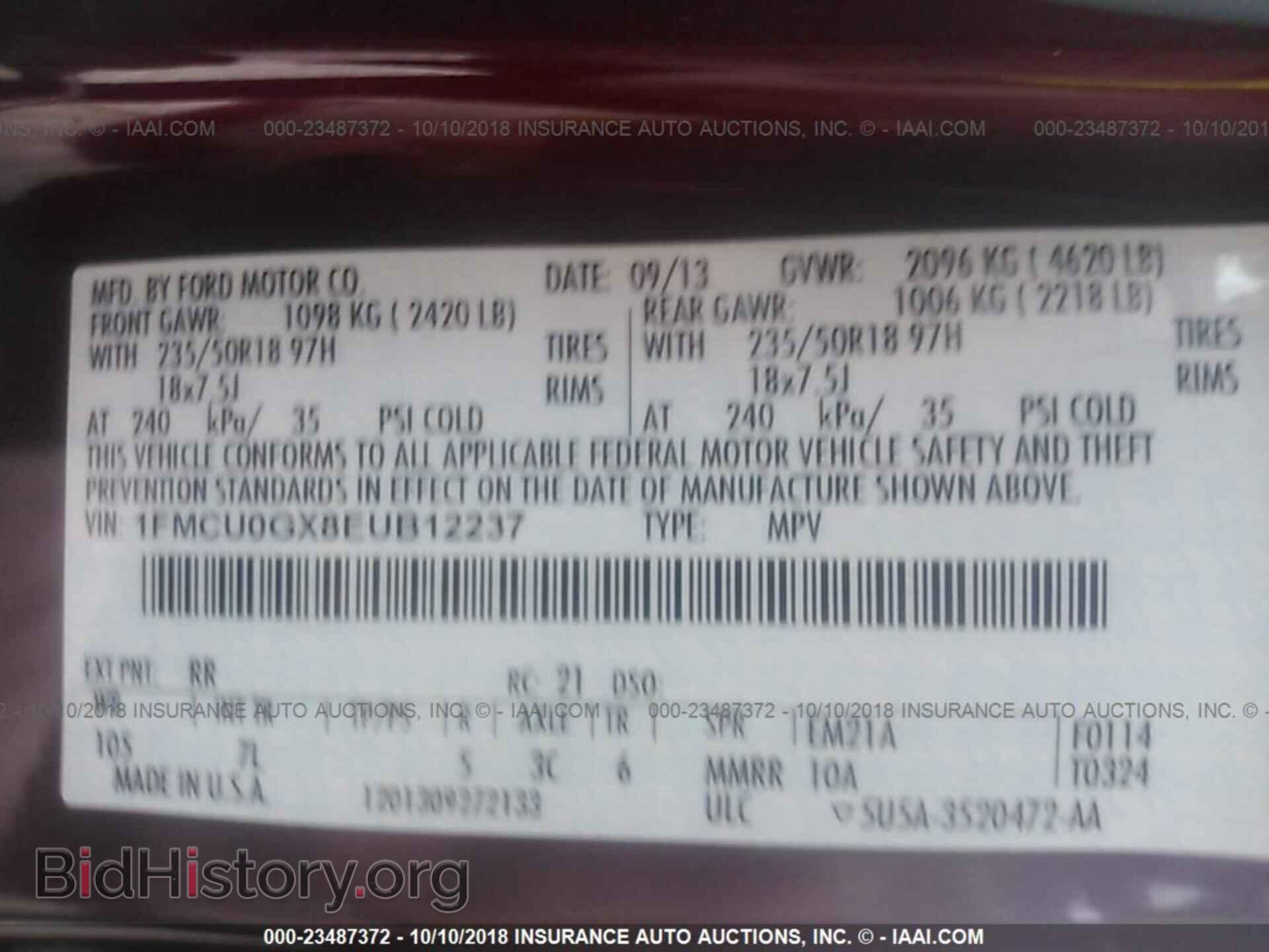 2014 Ford Escape - VIN: 1FMCU0GX8EUB12237 - Photo 9