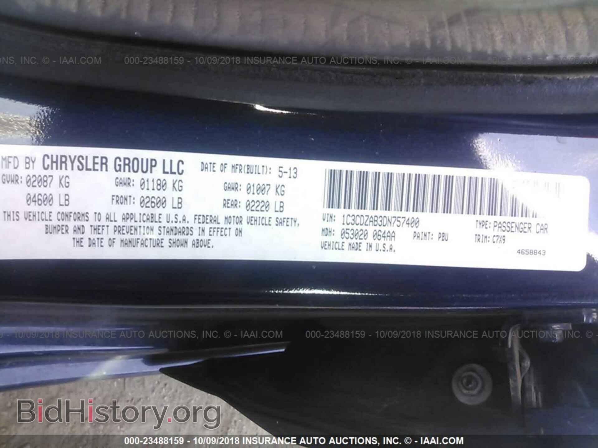 2013 DODGE AVENGER - VIN: 1C3CDZAB3DN757400 - Photo 9