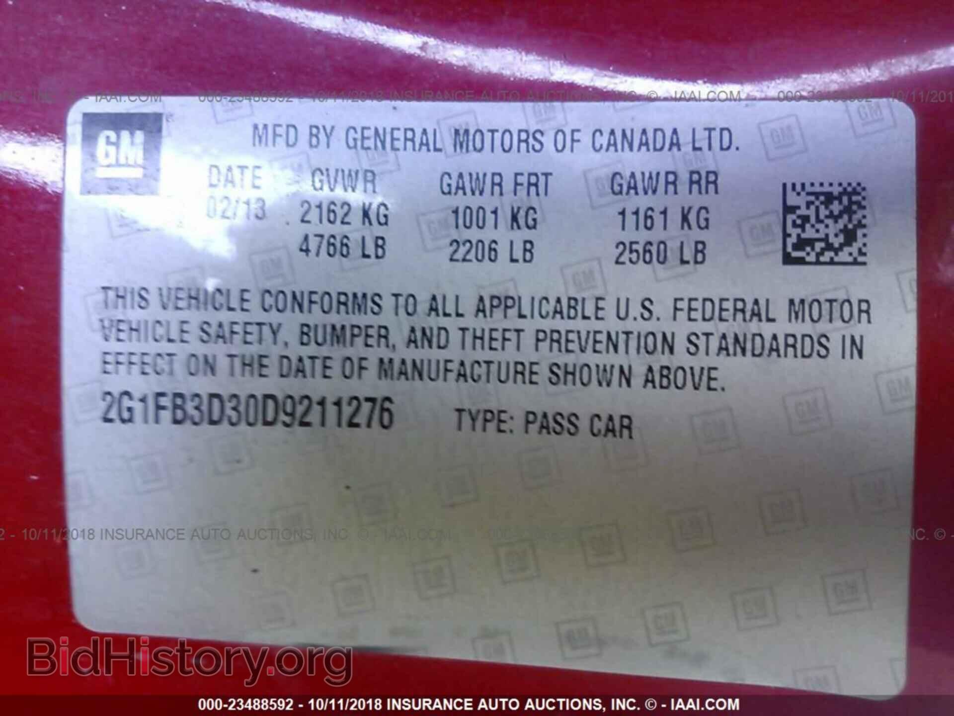 2013 Chevrolet Camaro - VIN: 2G1FB3D30D9211276 - Фото 9