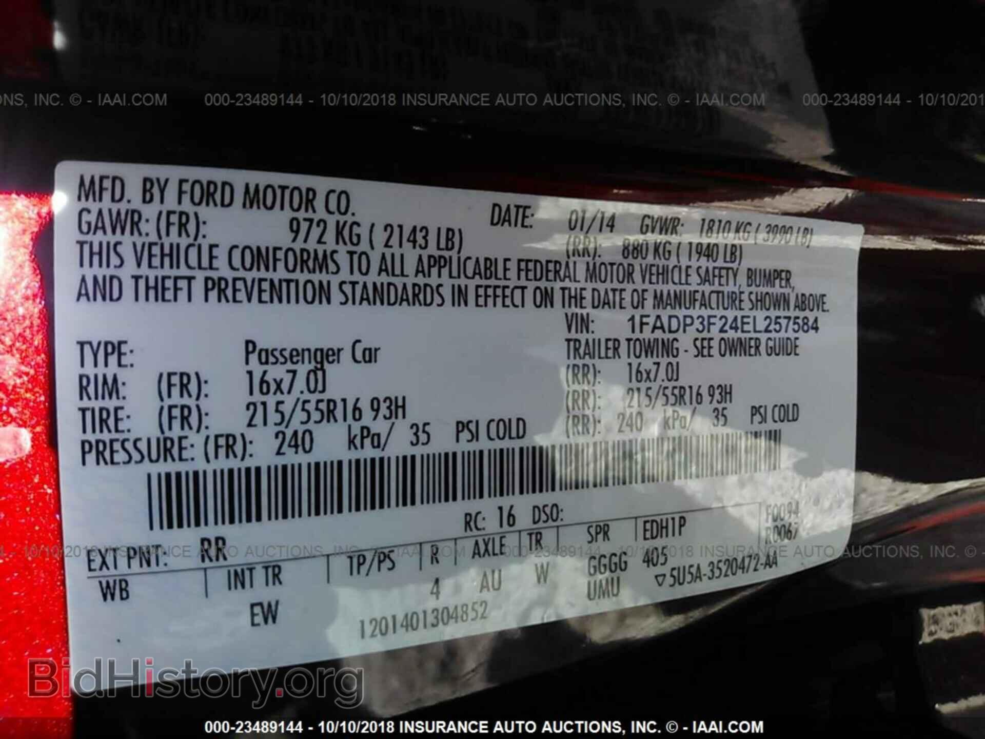 2014 FORD FOCUS - VIN: 1FADP3F24EL257584 - Photo 9