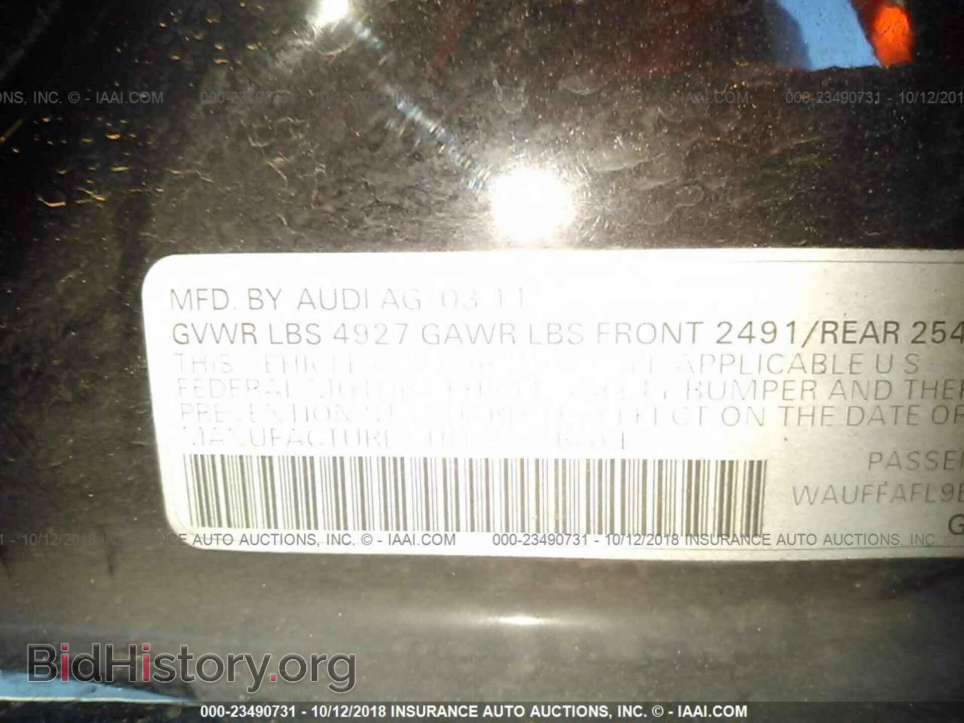 2011 Audi A4 - VIN: WAUFFAFL9BN046977 - Photo 9