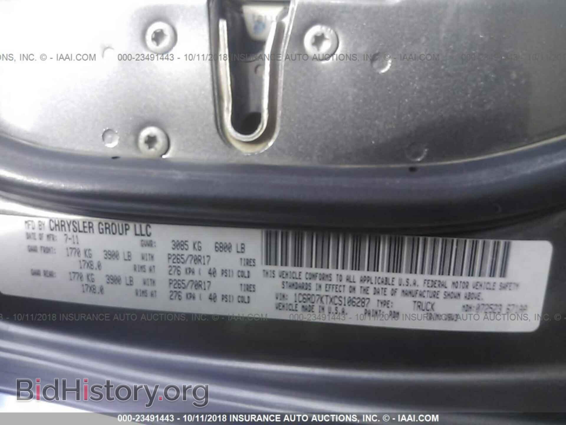 2012 Dodge Ram 1500 - VIN: 1C6RD7KTXCS106287 - Photo 9