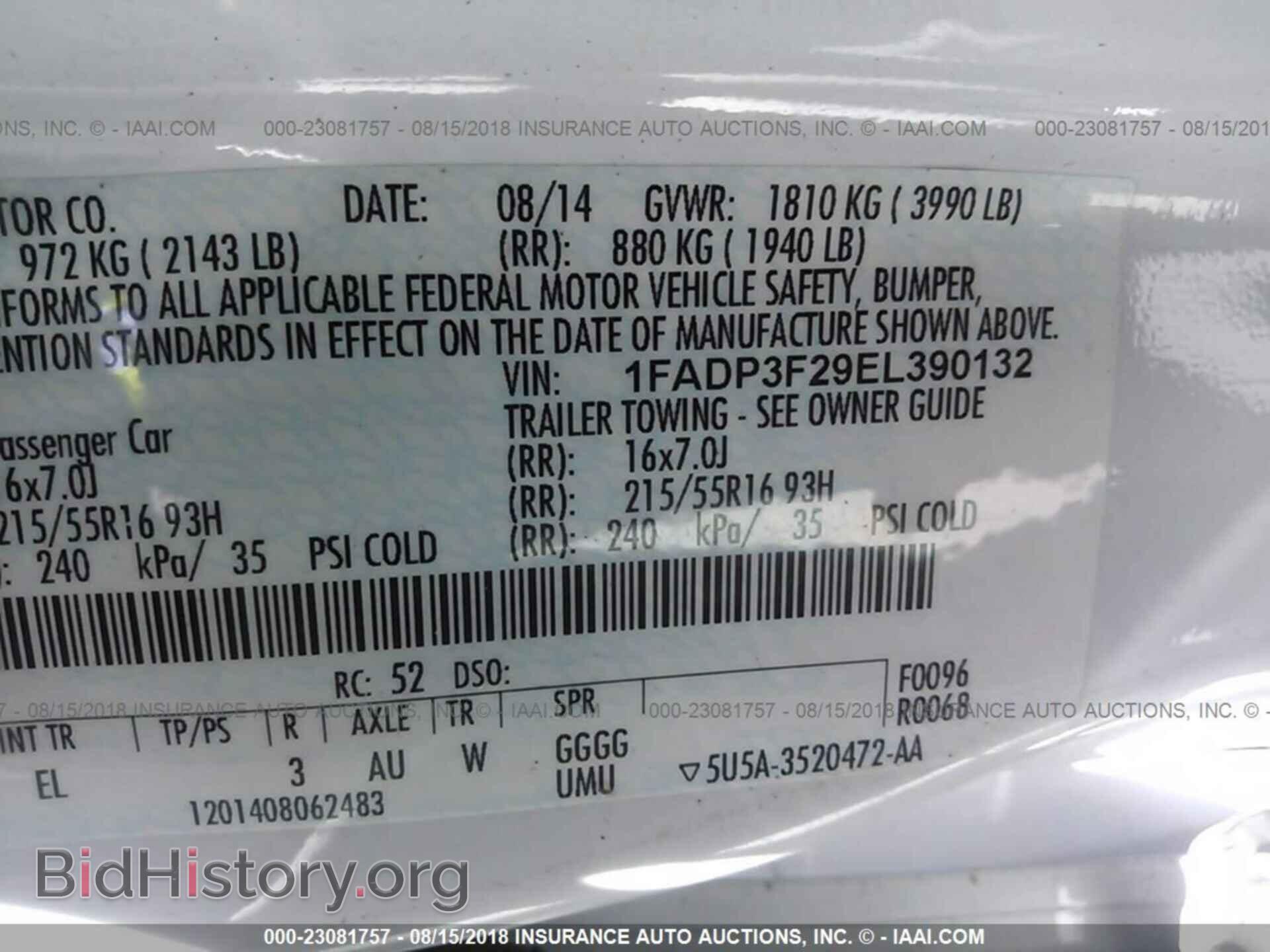 2014 FORD FOCUS - VIN: 1FADP3F29EL390132 - Photo 9