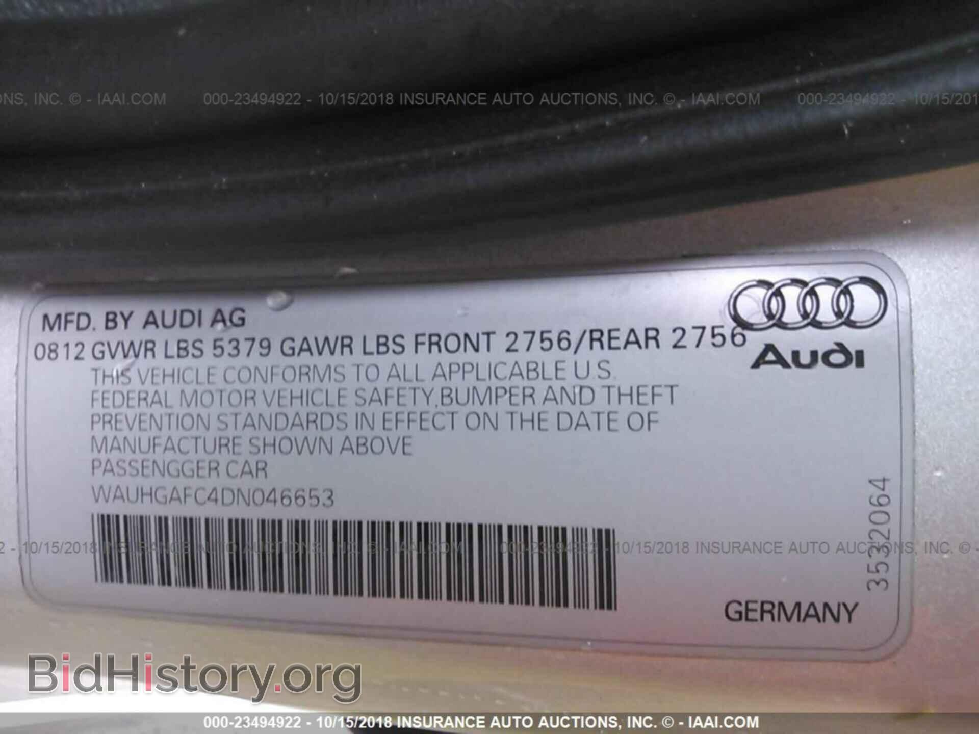 2013 Audi A6 - VIN: WAUHGAFC4DN046653 - Photo 9