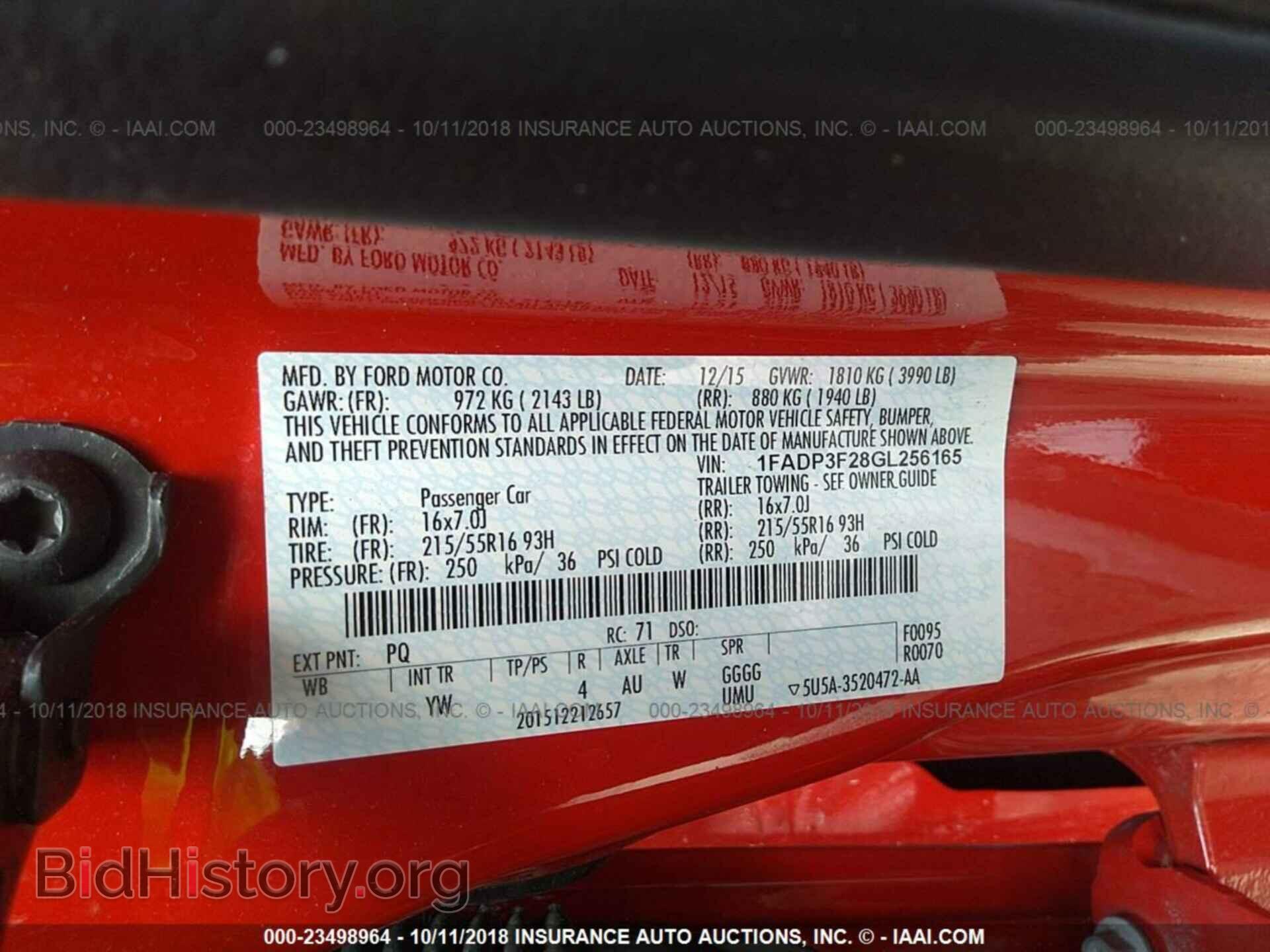 2016 FORD FOCUS - VIN: 1FADP3F28GL256165 - Photo 9