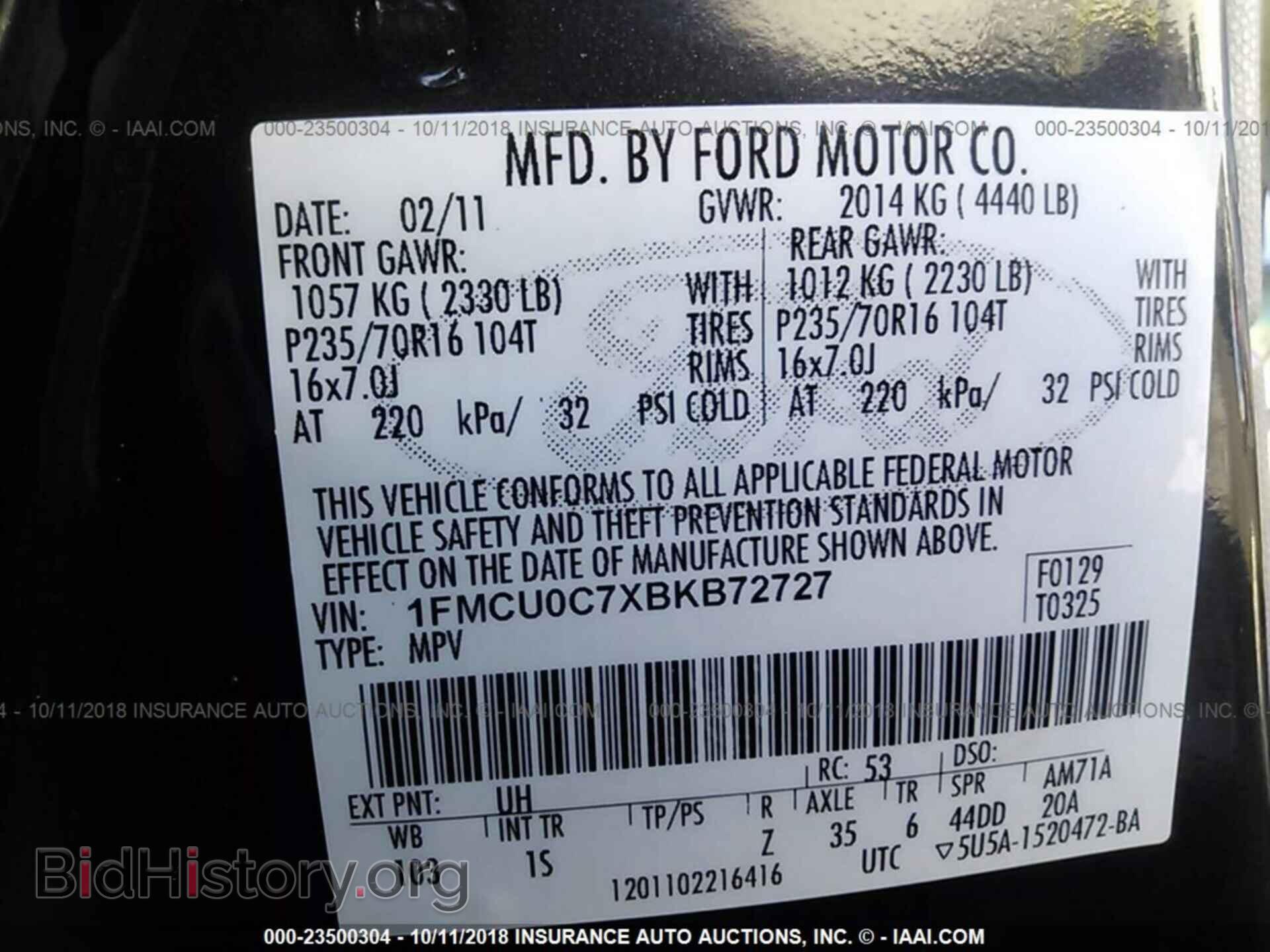 2011 Ford Escape - VIN: 1FMCU0C7XBKB72727 - Photo 9