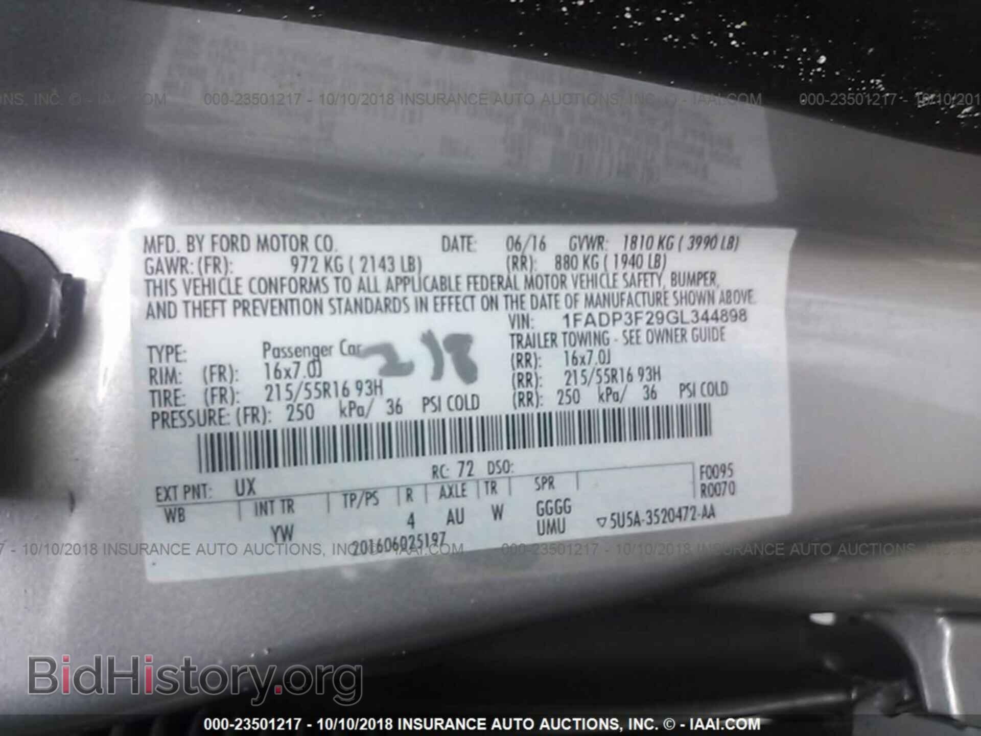 2016 Ford Focus - VIN: 1FADP3F29GL344898 - Фото 9
