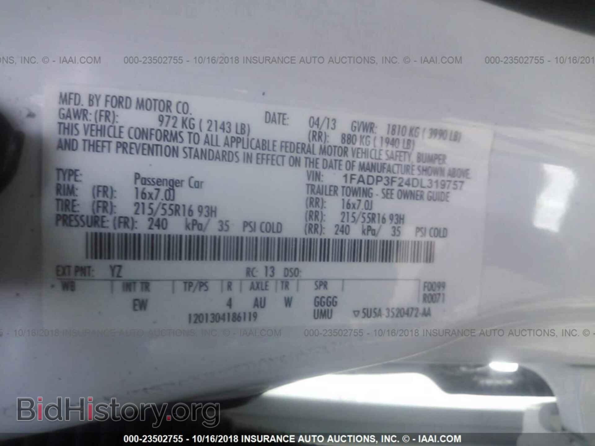 2013 Ford Focus - VIN: 1FADP3F24DL319757 - Фото 9