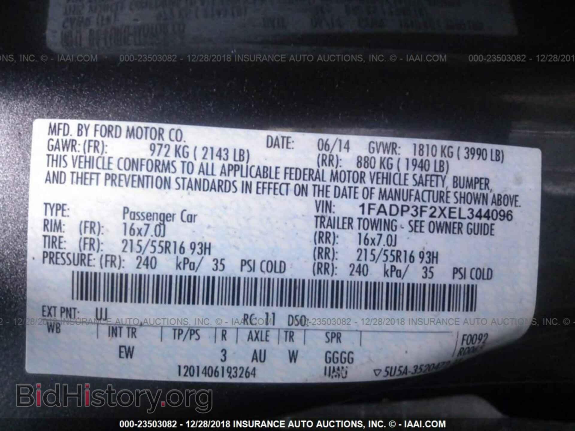 2014 FORD FOCUS - VIN: 1FADP3F2XEL344096 - Photo 9