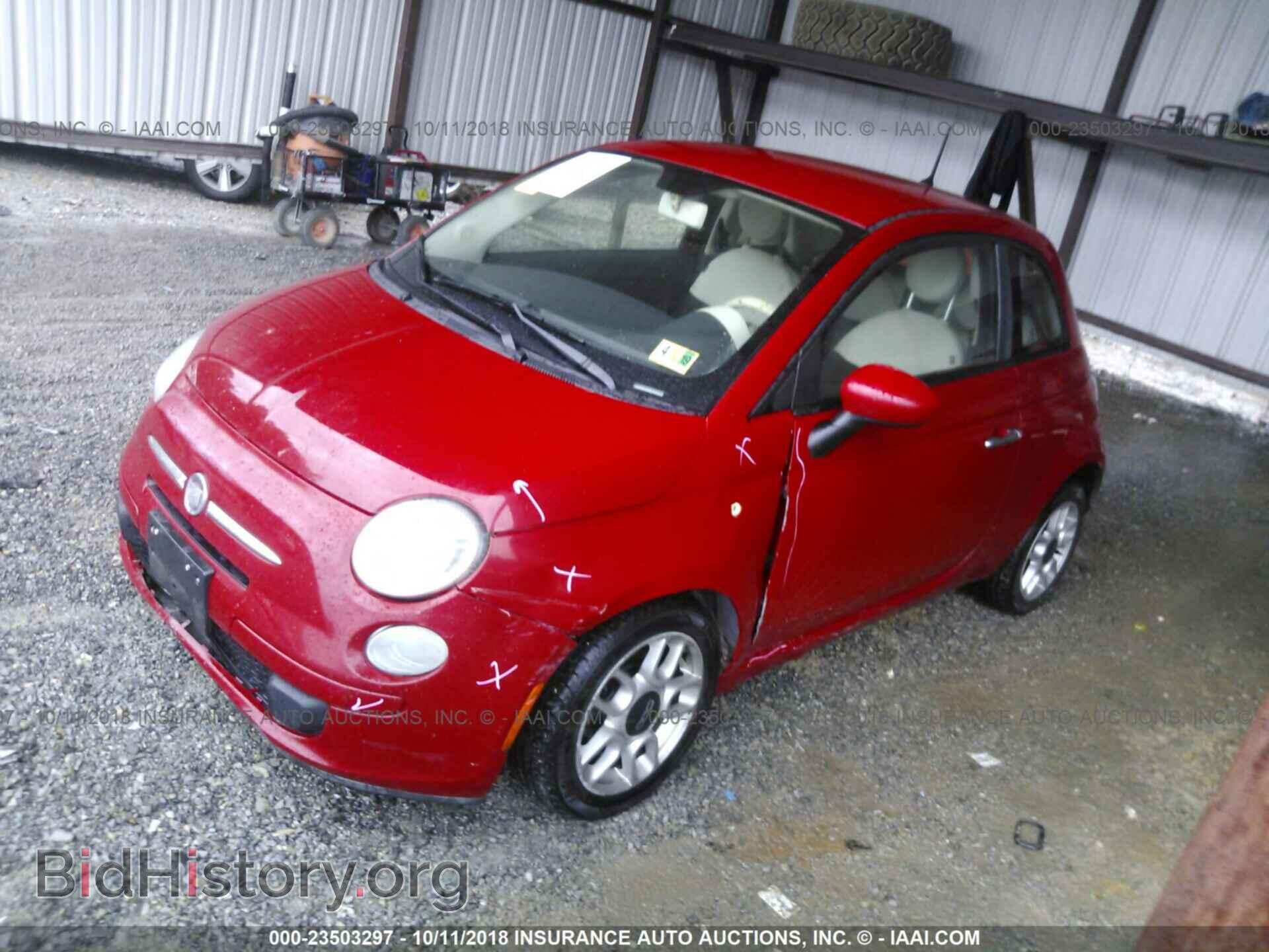 2012 Fiat 500 - VIN: 3C3CFFAR7CT383622 - Фото 2
