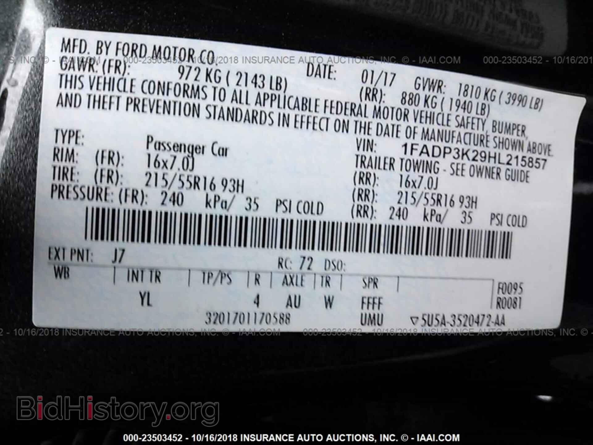 2017 Ford Focus - VIN: 1FADP3K29HL215857 - Photo 9