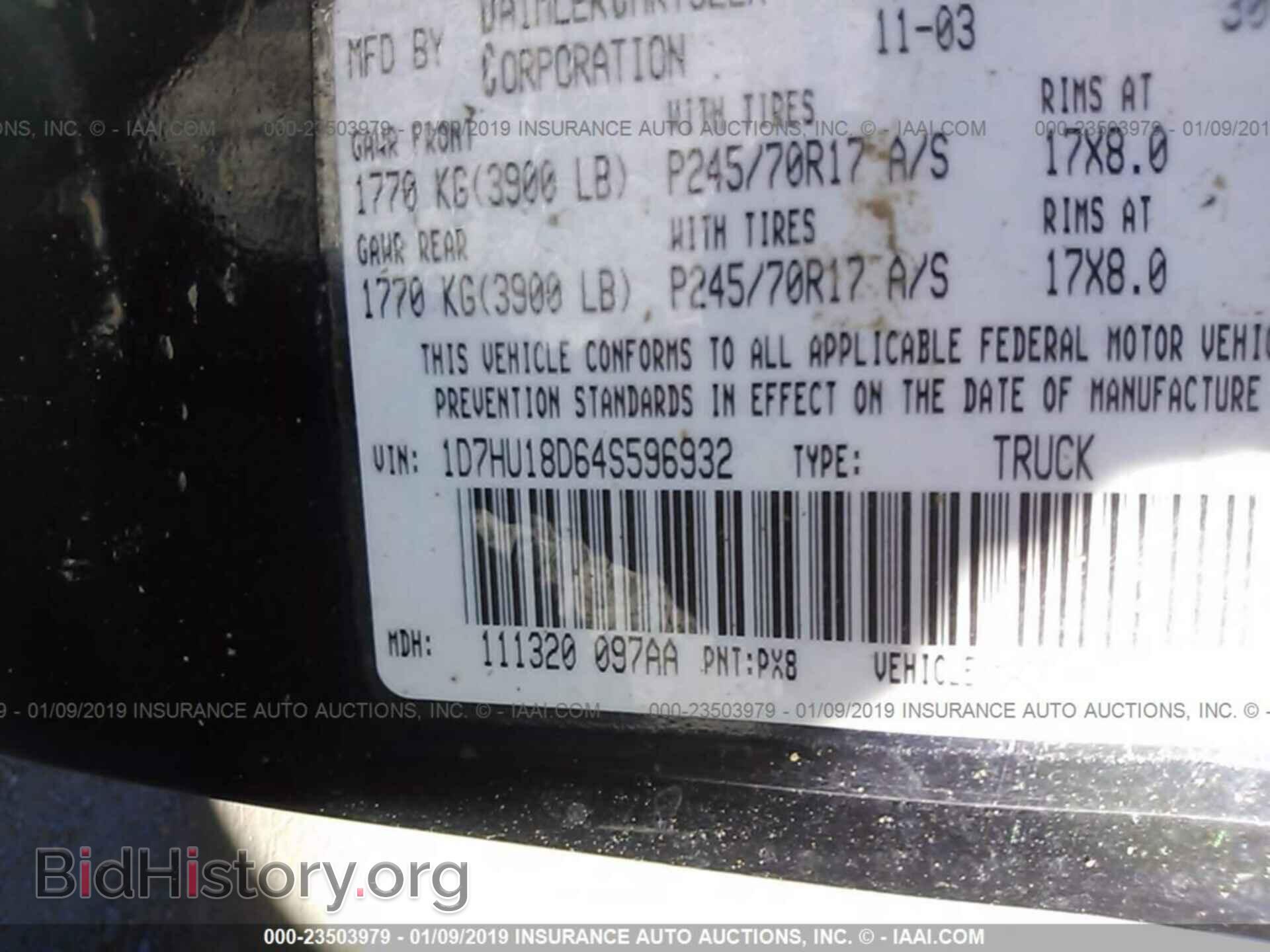 2004 DODGE RAM 1500 - VIN: 1D7HU18D64S596932 - Photo 9