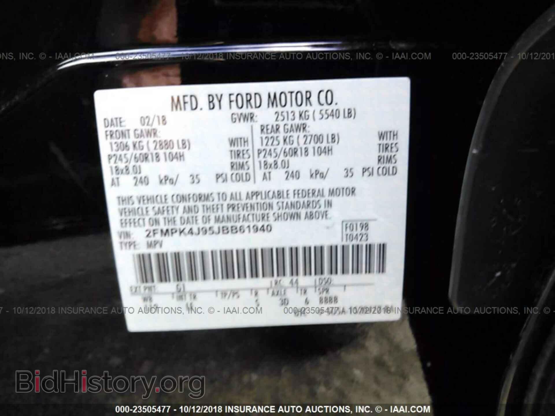 2018 Ford Edge - VIN: 2FMPK4J95JBB61940 - Фото 9