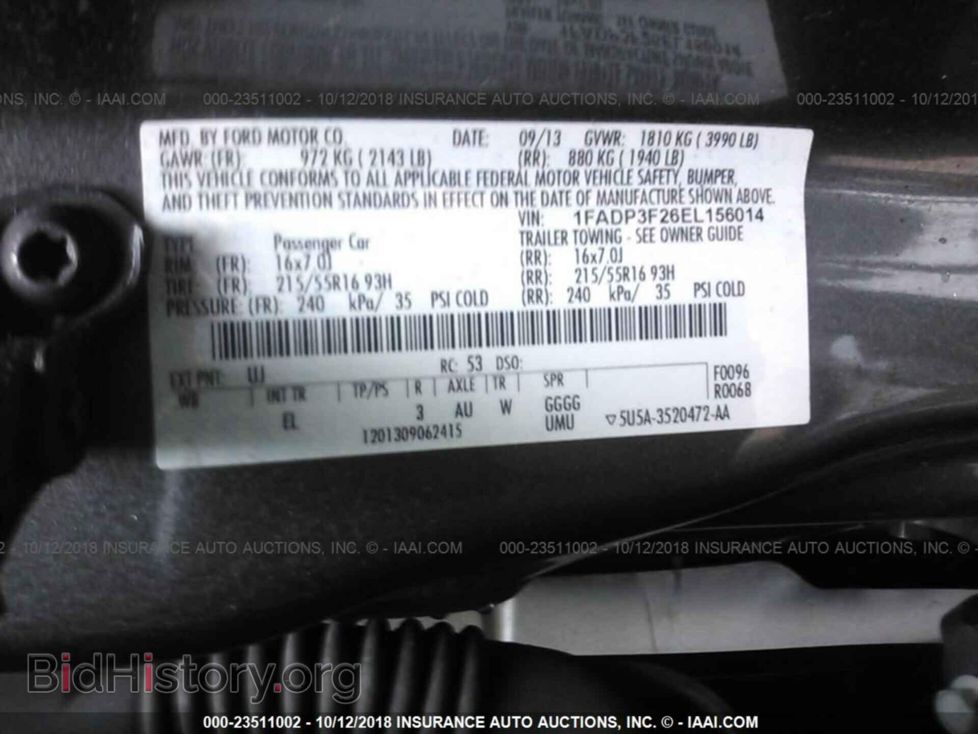 2014 FORD FOCUS - VIN: 1FADP3F26EL156014 - Photo 9